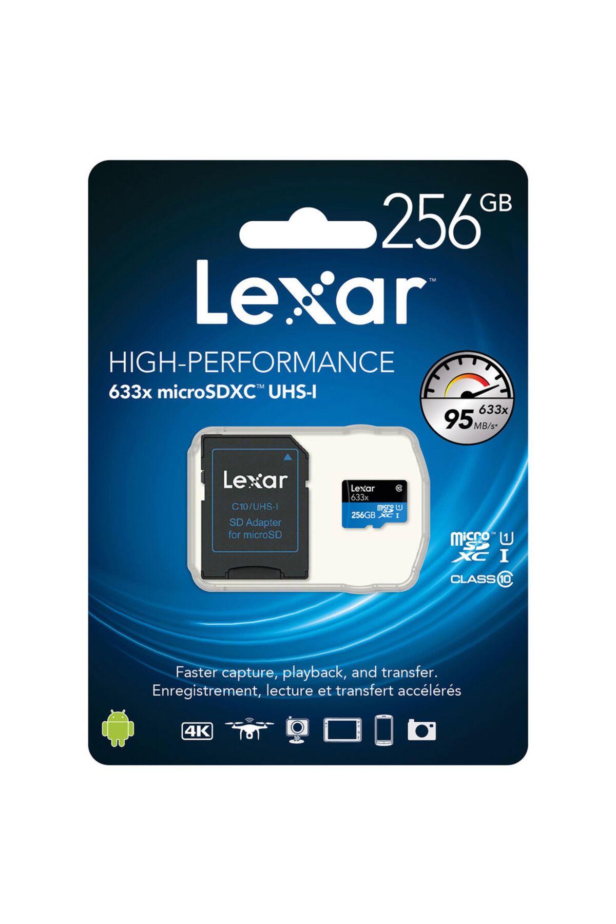 Lexar 256gb 633x 100mb/s Sd Adaptörlü Microsdxc Hafıza Kartı