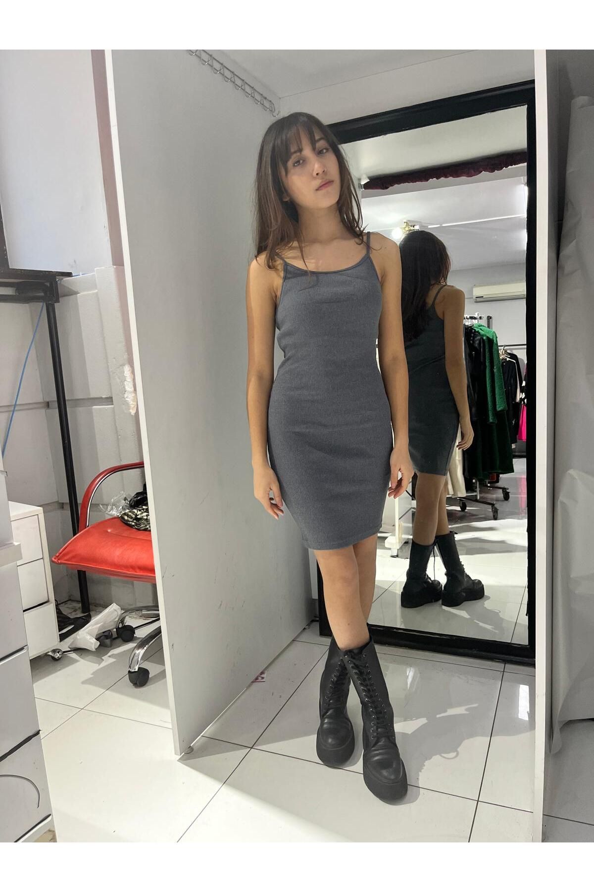 CNG MODA Genç KIz İp Askılı Elbise