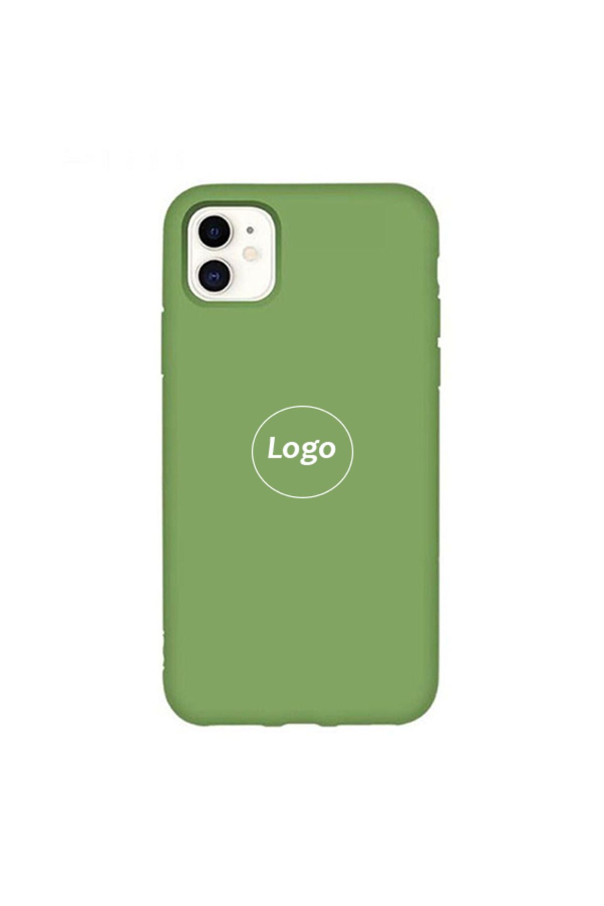 TrendCell Apple Iphone 11 Uyumlu Içi Kadife Logolu Lansman Silikon Kılıf Kapak Fıstık Yeşil
