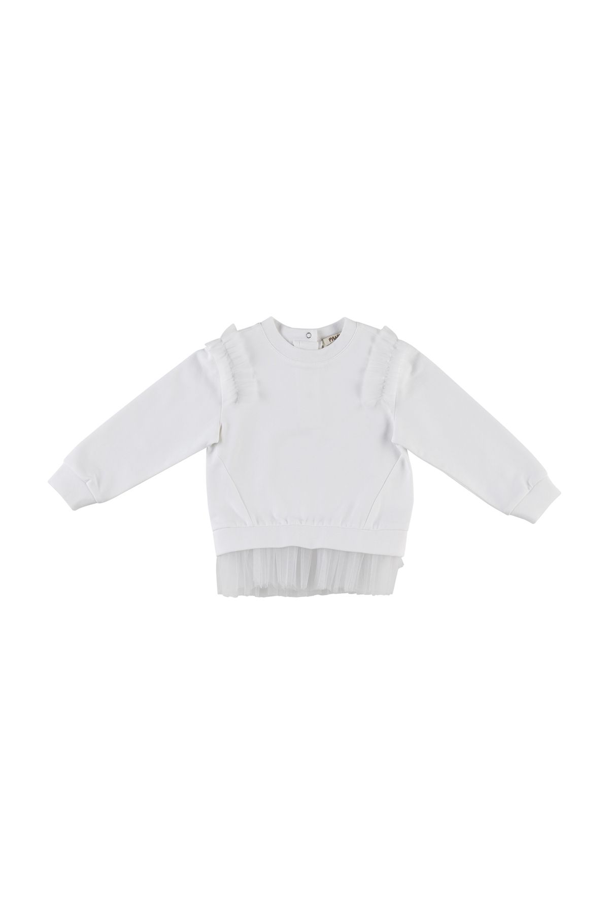 Panço Kız Bebek Tül Detaylı Sweatshirt
