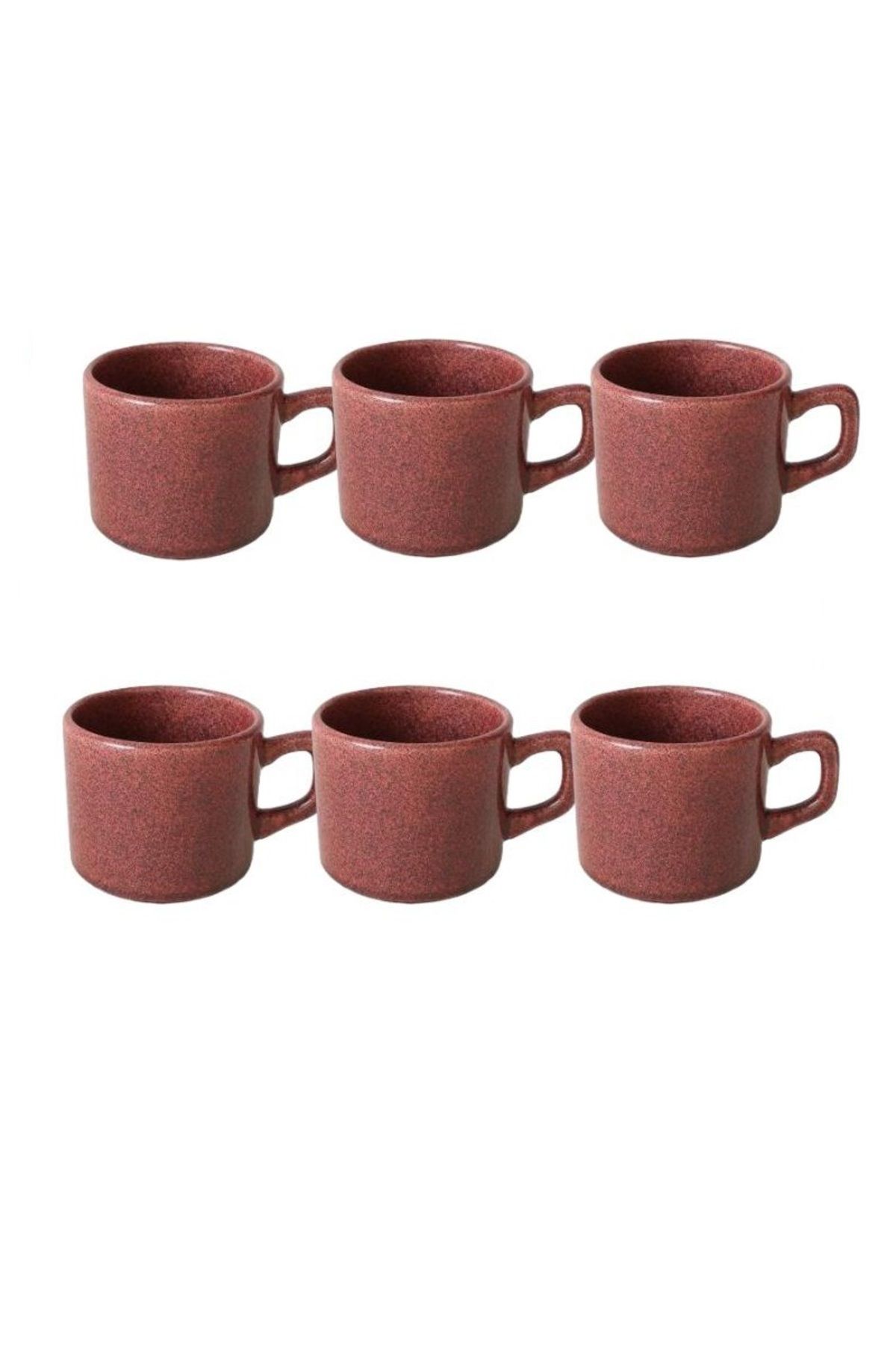 Keramika Stackable Çay Fincanı 6'lı Twinkle Kırmızı