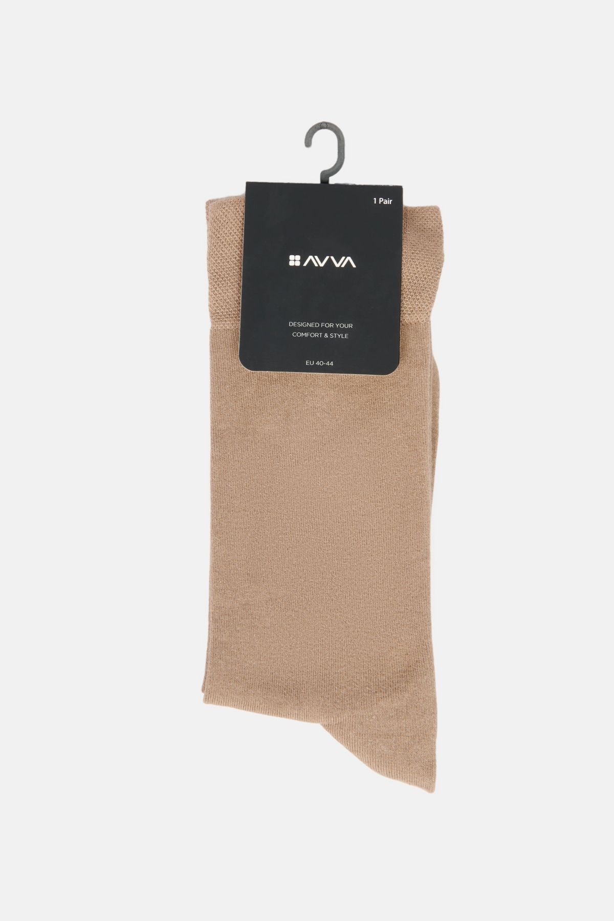 Avva Erkek Açık Kahverengi Düz Bambu Soket Çorap B008505