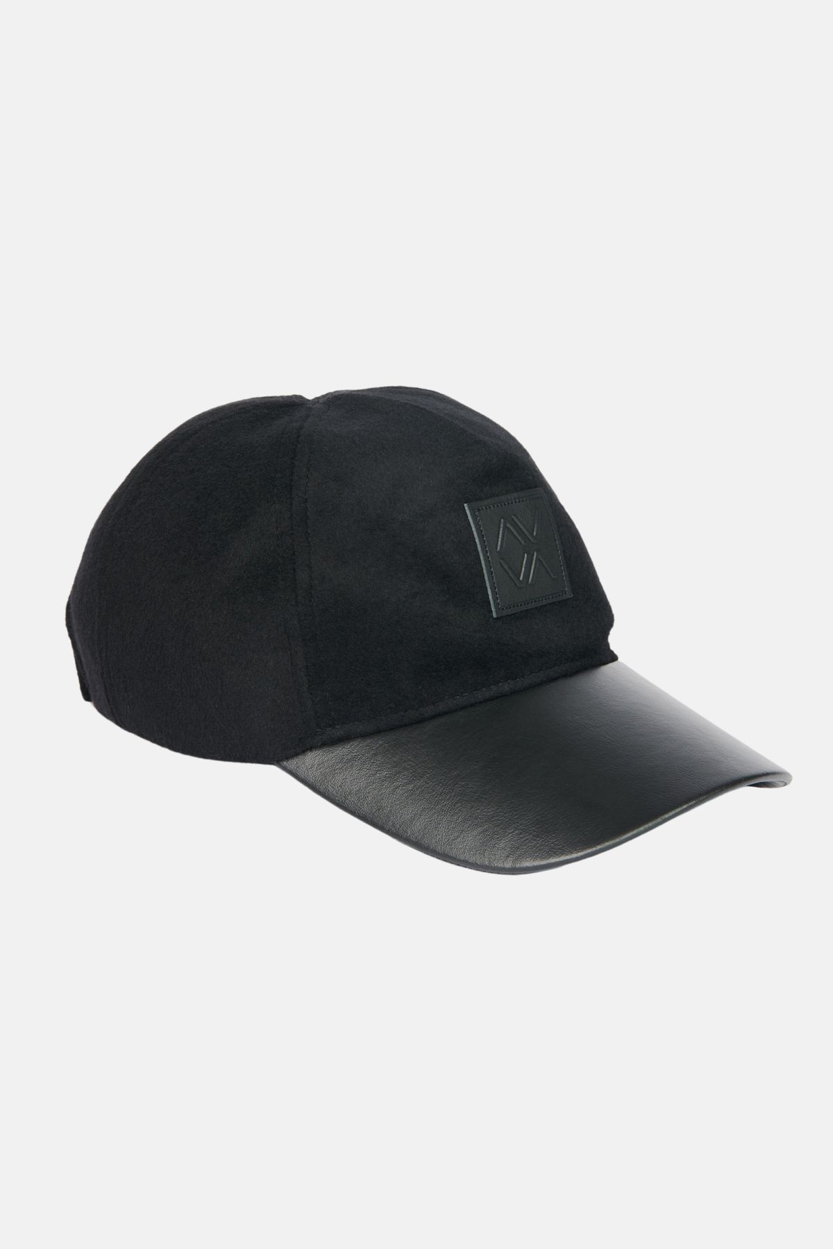 Avva Erkek Siyah Deri Görünümlü Siperlikli Kaşe Şapka A32y9209