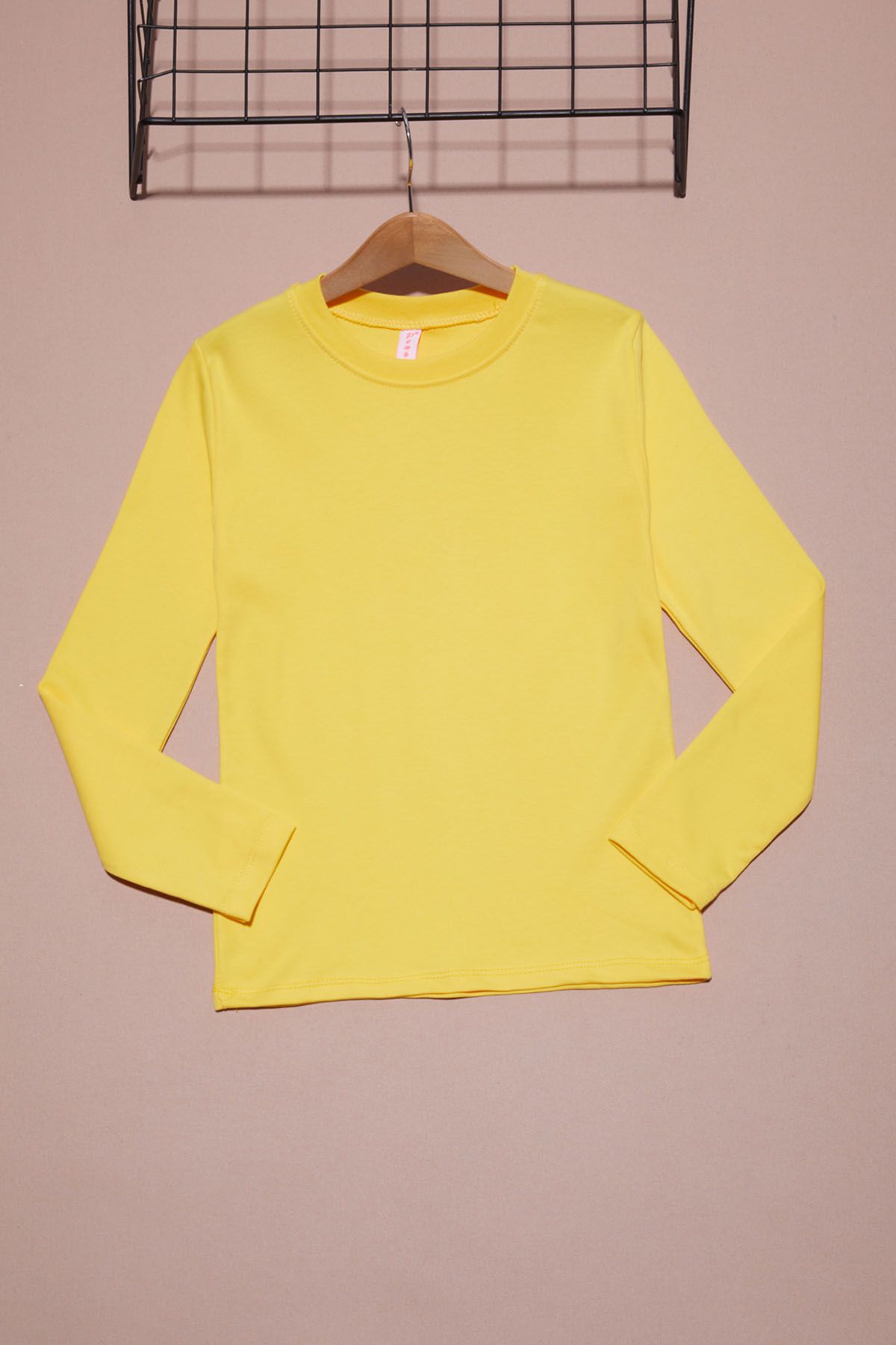 Cansın Mini Sarı Uzun Kollu Kız Çocuk Düz Sweatshirt 16425