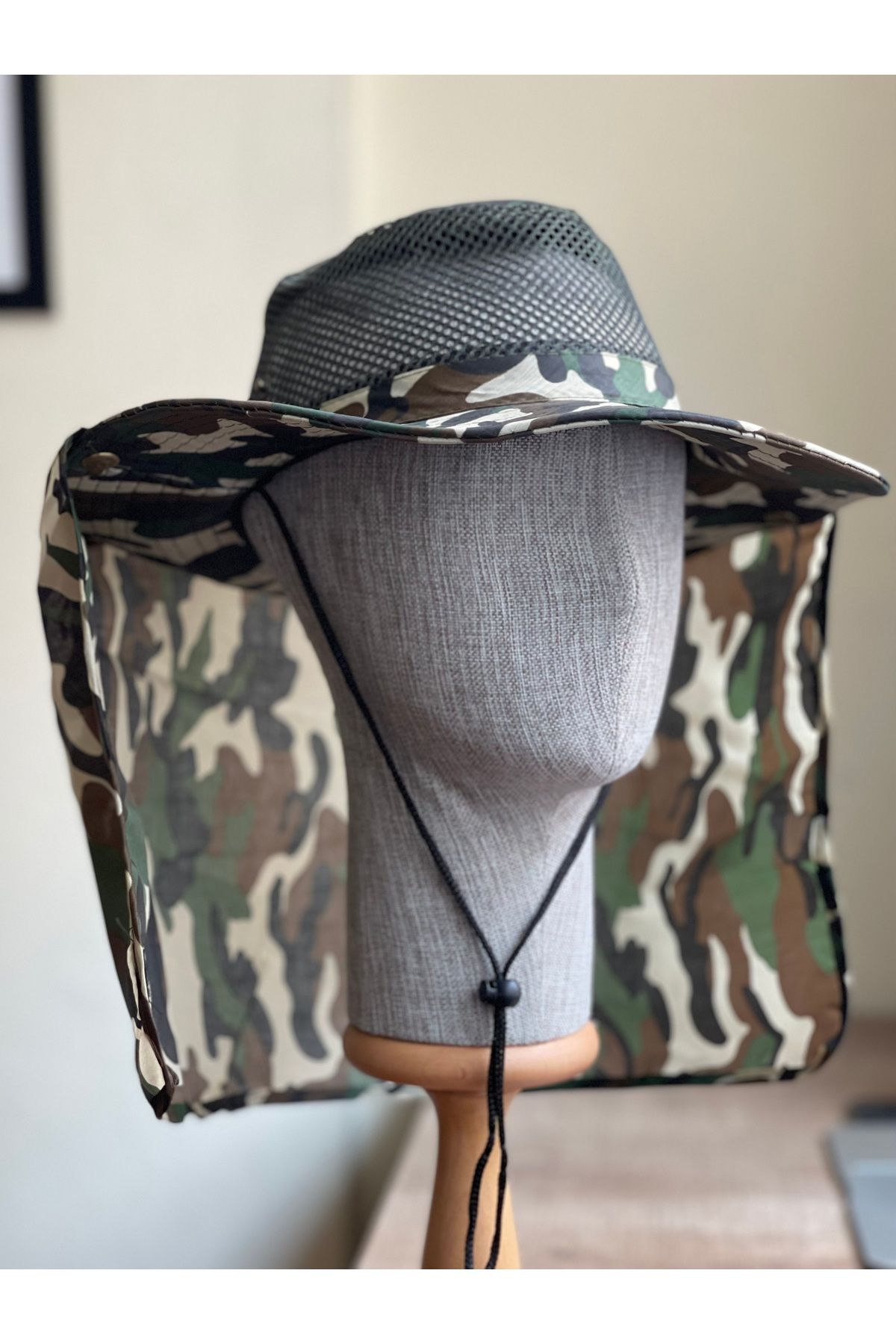 Rupen Kraft Fİleli Ense Korumalı Safari Şapka Outdoor Şapka Katlanabilir Safari Şapka