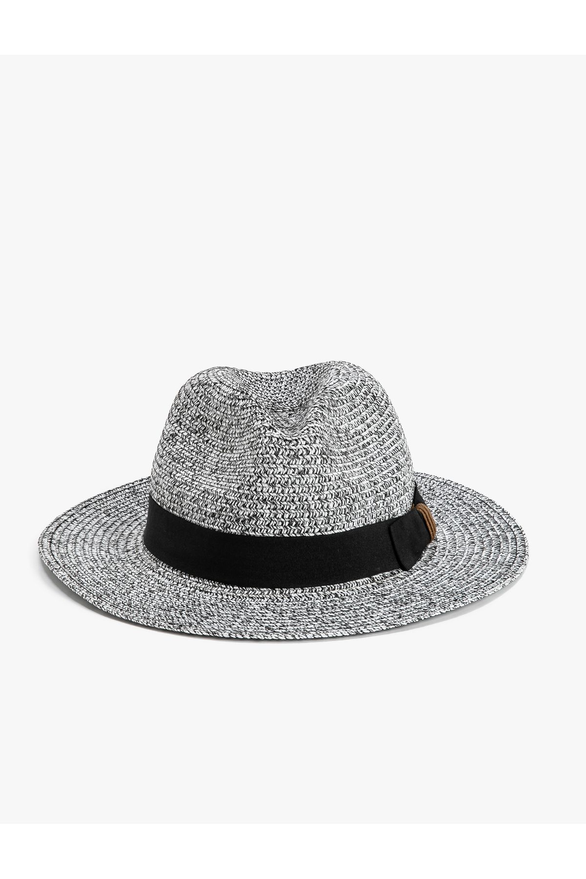 Koton Hasır Şapka Bant Detaylı Örgü Motifli