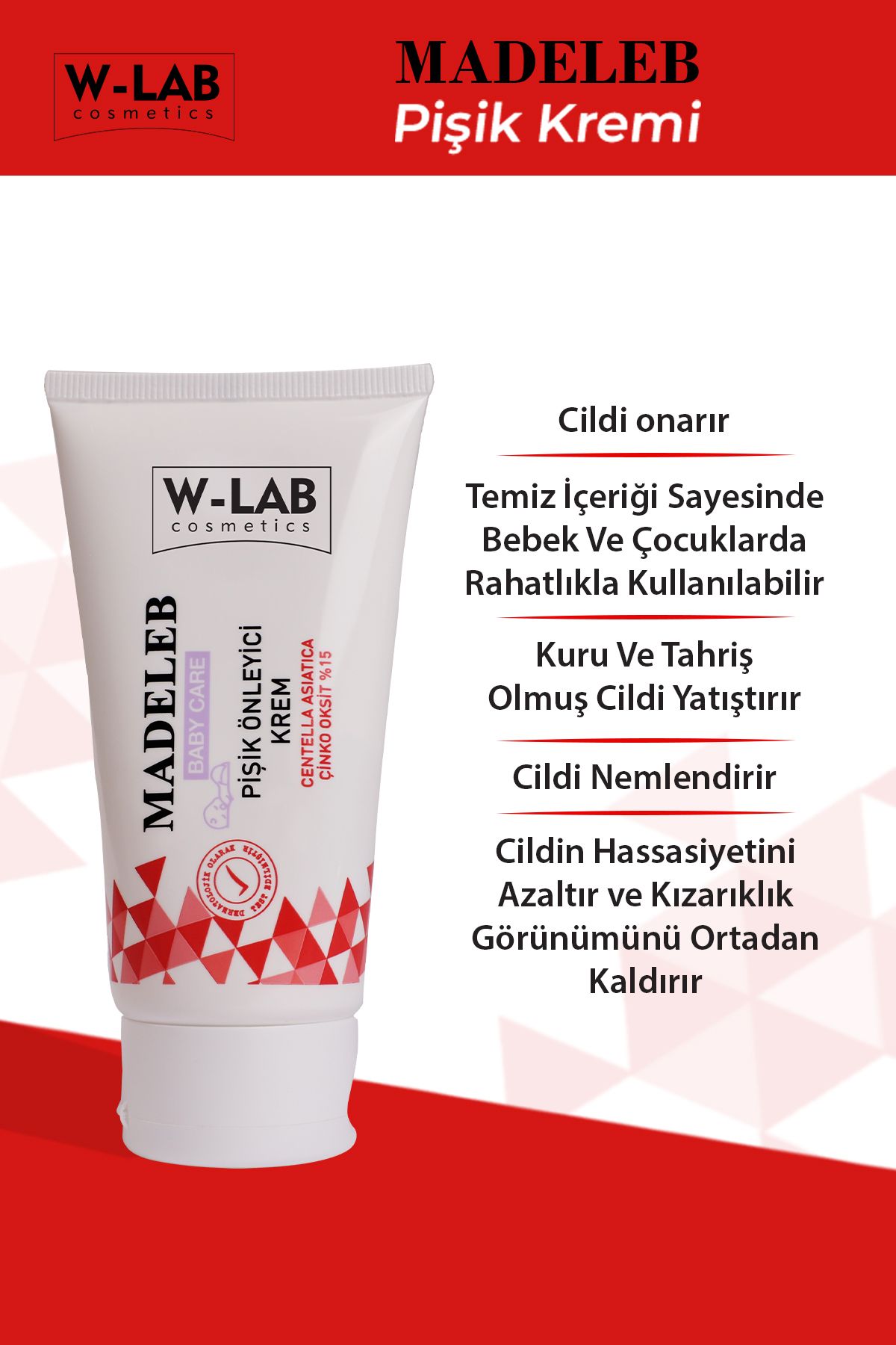 W-Lab Kozmetik W Lab Madeleb Pişik Önleyici Krem 75 ml