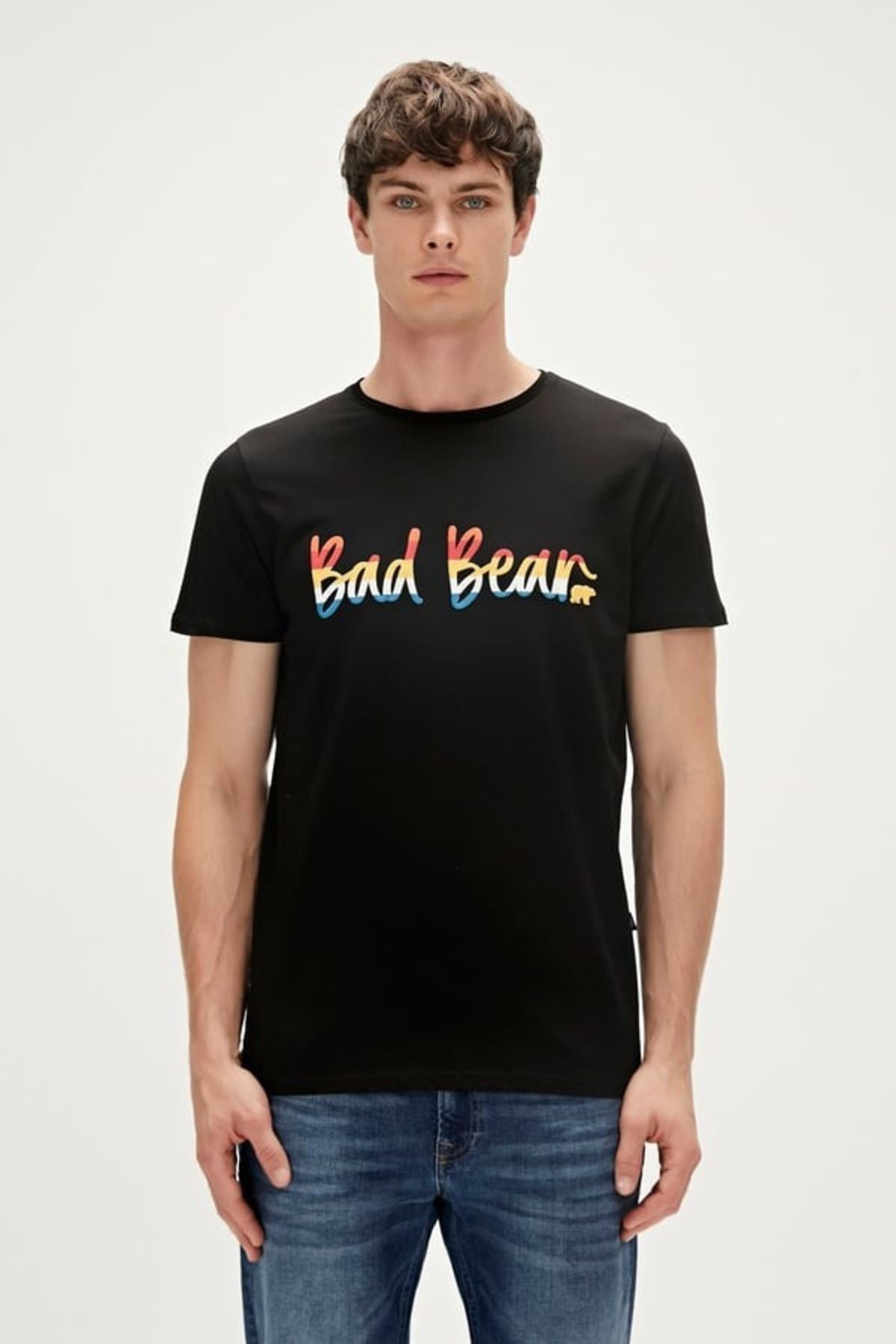 Bad Bear Manuscrıpt Erkek T-shirt 23.01.07.008 Nıght