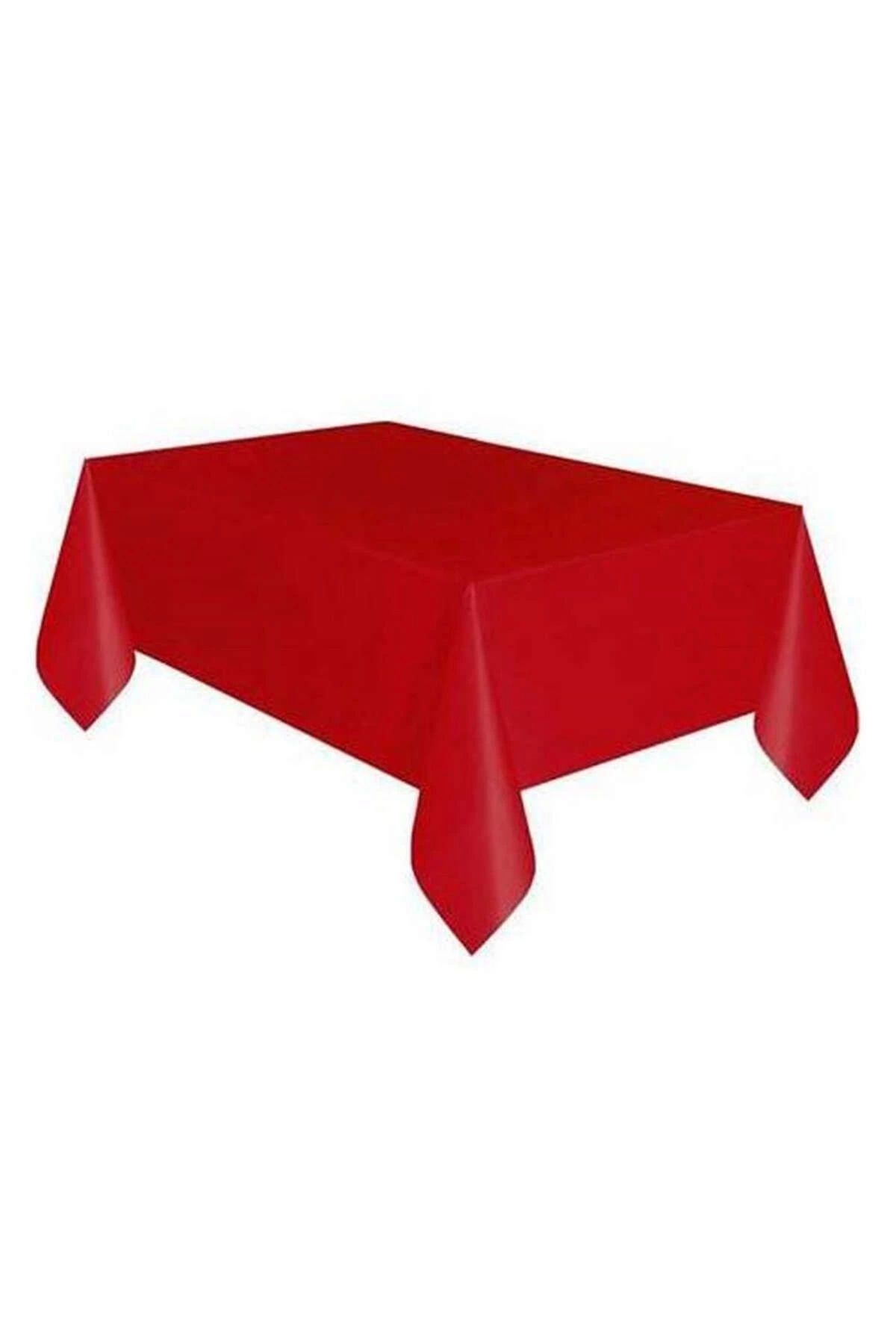 Genel Markalar - 120x180 cm Plastik Masa Örtüsü Kırmızı 349109