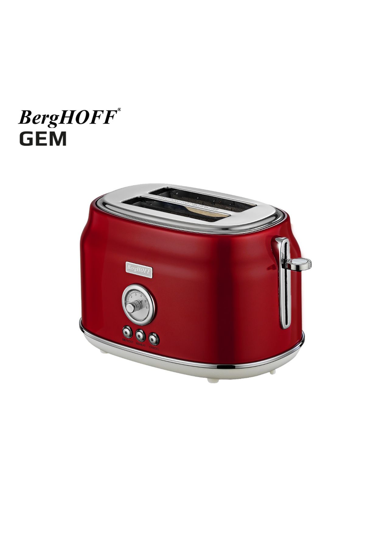 Berghoff GEM RETRO Kırmızı İki Dilim Ekmek Kızartma Makinesi