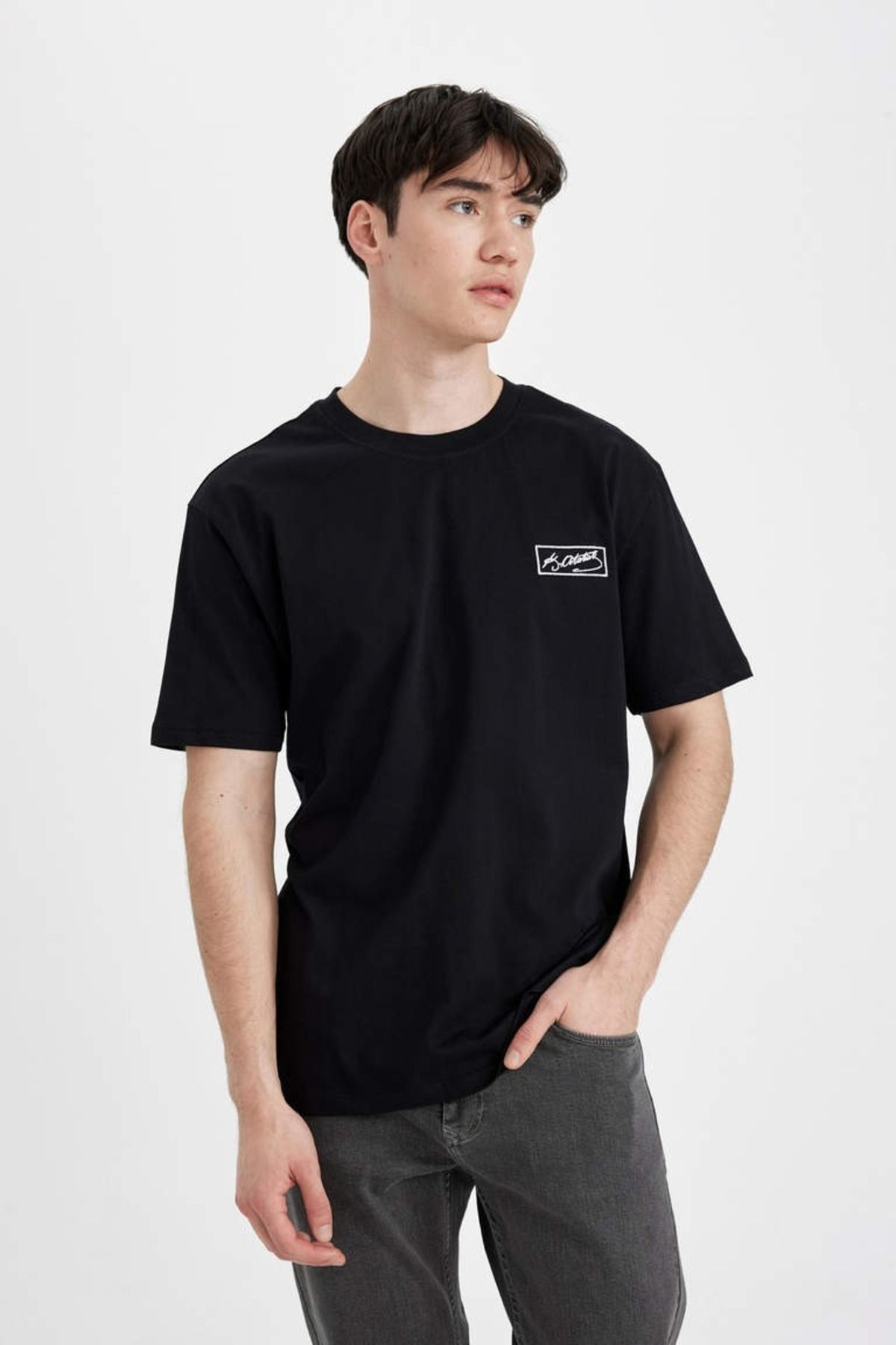 Defacto Erkek T-shirt C5824ax/bk81 Black
