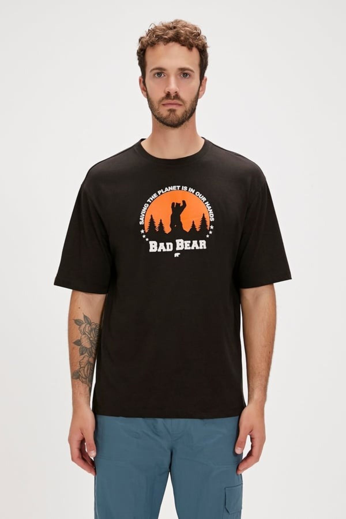 Bad Bear Re - Planet Erkek T-shirt 24.01.07.049 Nıght