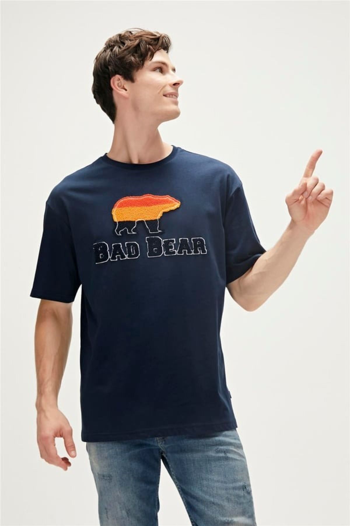 Bad Bear Trıpart Erkek T-shirt 23.01.07.027 Navy