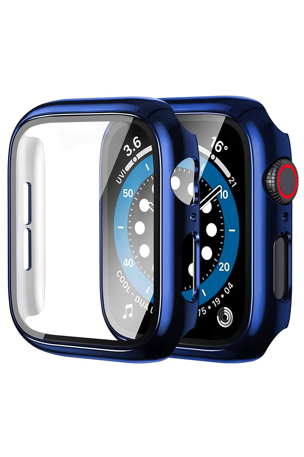 NovStrap Apple Watch Series 7 8 9 41mm Uyumlu Ekran Kasa Koruyucu Kapak Apple Watch 9 41mm 360 Koruma Kılıfı
