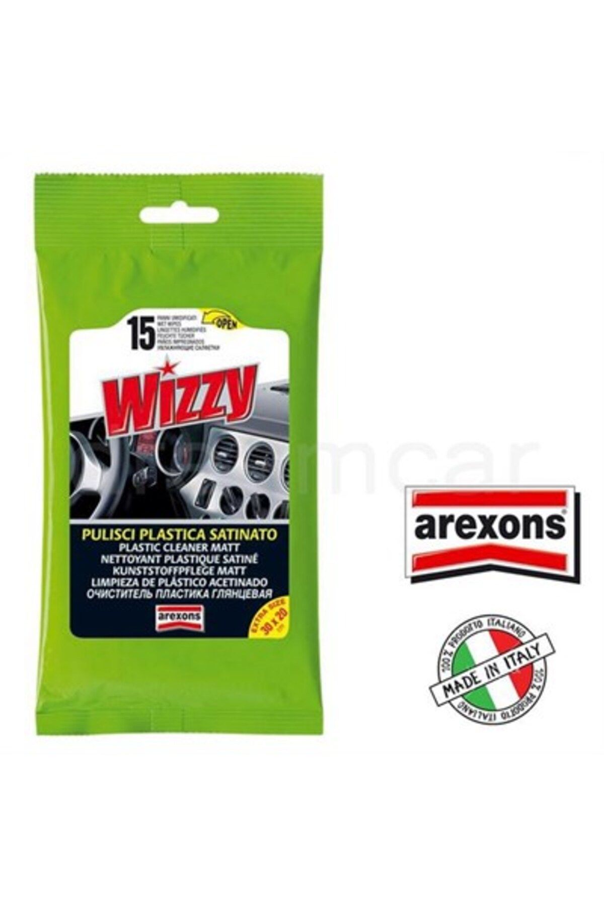 Arexons Wizzy Mat Plastik Yüzey Temizleyici Mendili