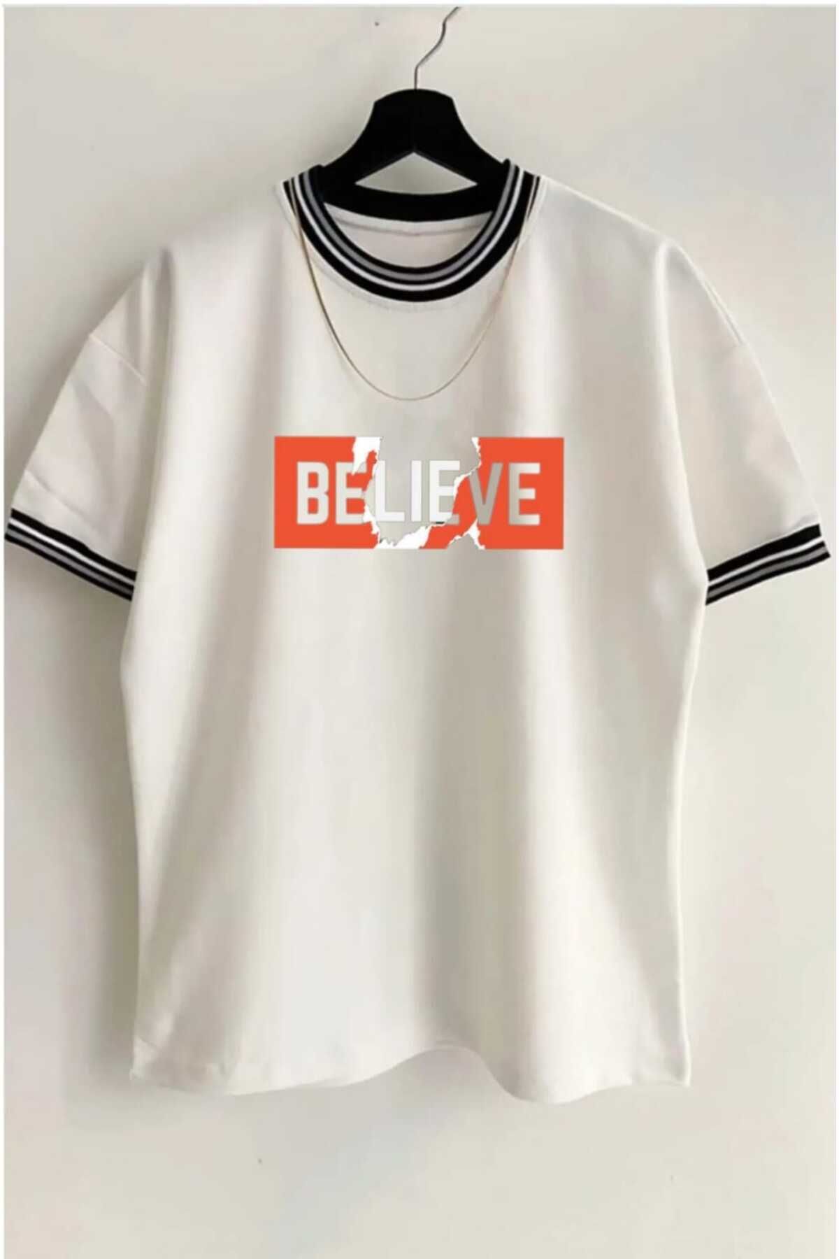 NİCE Oneoctobeer Unisex Yeni Sezon Oversize Kalıp Yaka Detaylı Yazlık T-shirt