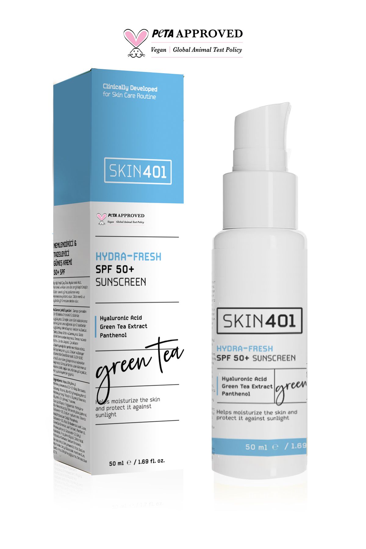 Skin401 SPF 50+ Nemlendirici & Tazeleyici Güneş Kremi 50 ml (Lansman Özel Fiyat)