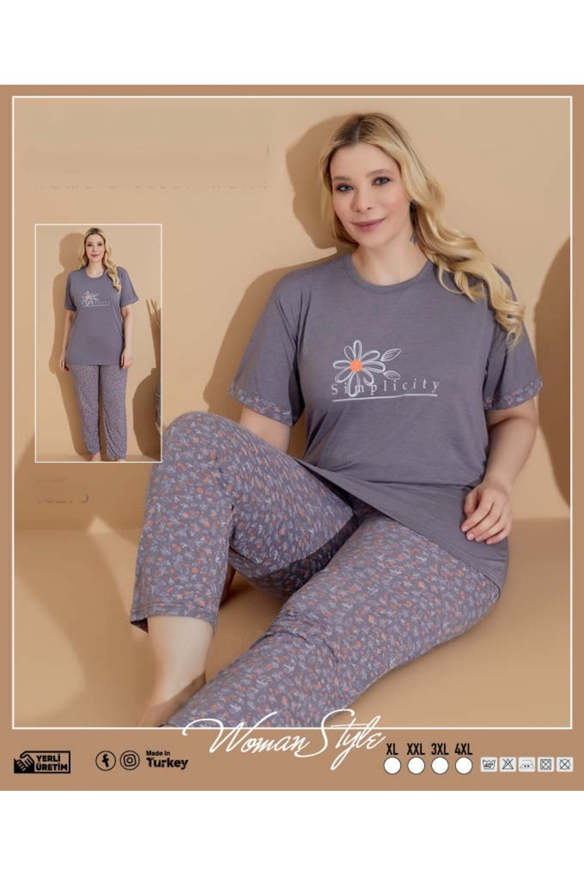 pijamakeyfi Kadın kısa kollu pijama takımı