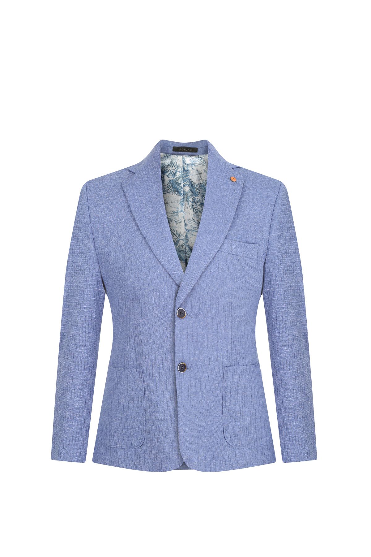 ACTUAL Slim Fit Blazer Tek Ceket 7147-6 Mavi