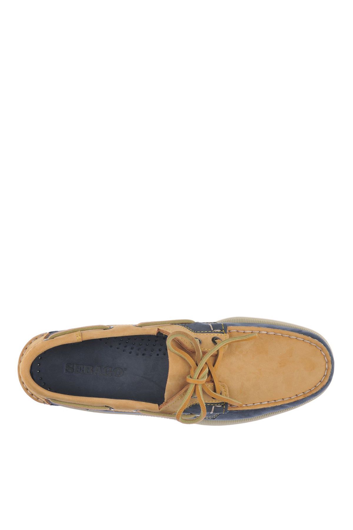 Sebago Lacivert - Sarı Erkek Deri Günlük Ayakkabı SEBAGO ROSSISLAND