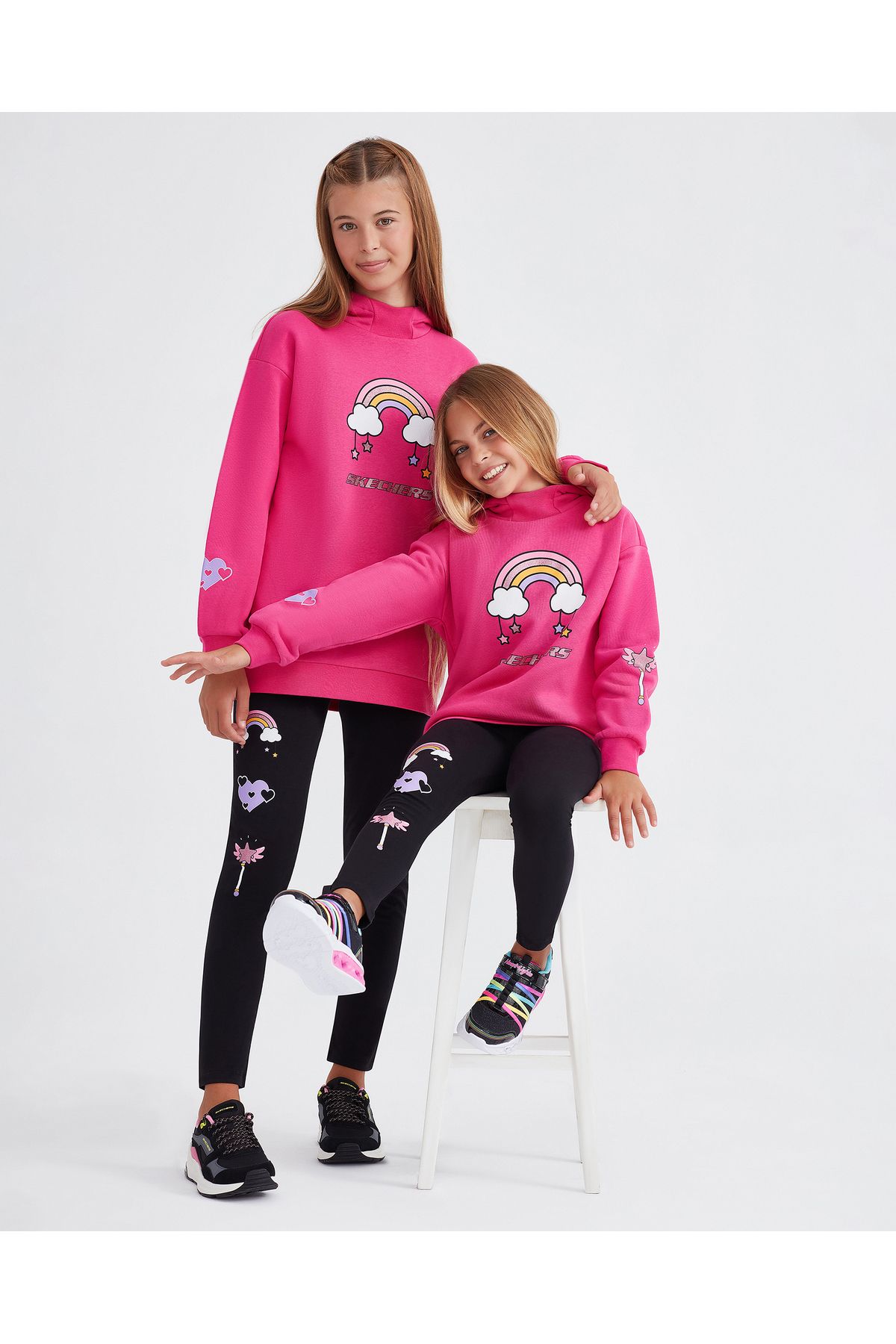 Skechers G Heavy Weight Fleece Suit Track Suit Büyük Kız Çocuk Pembe Eşofman Takımı Sk232220-602