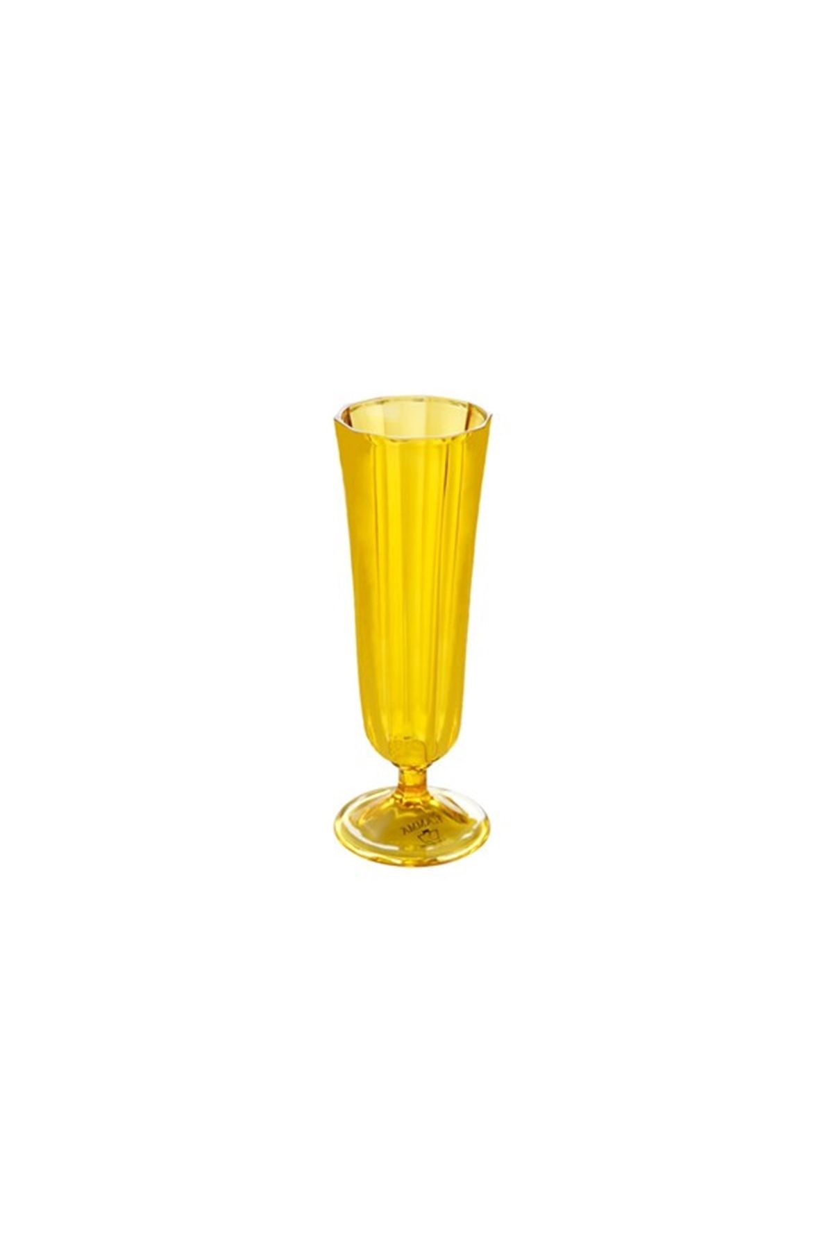 Porland Sarı Ayaklı Flüt Şampanya Bardağı 130cc