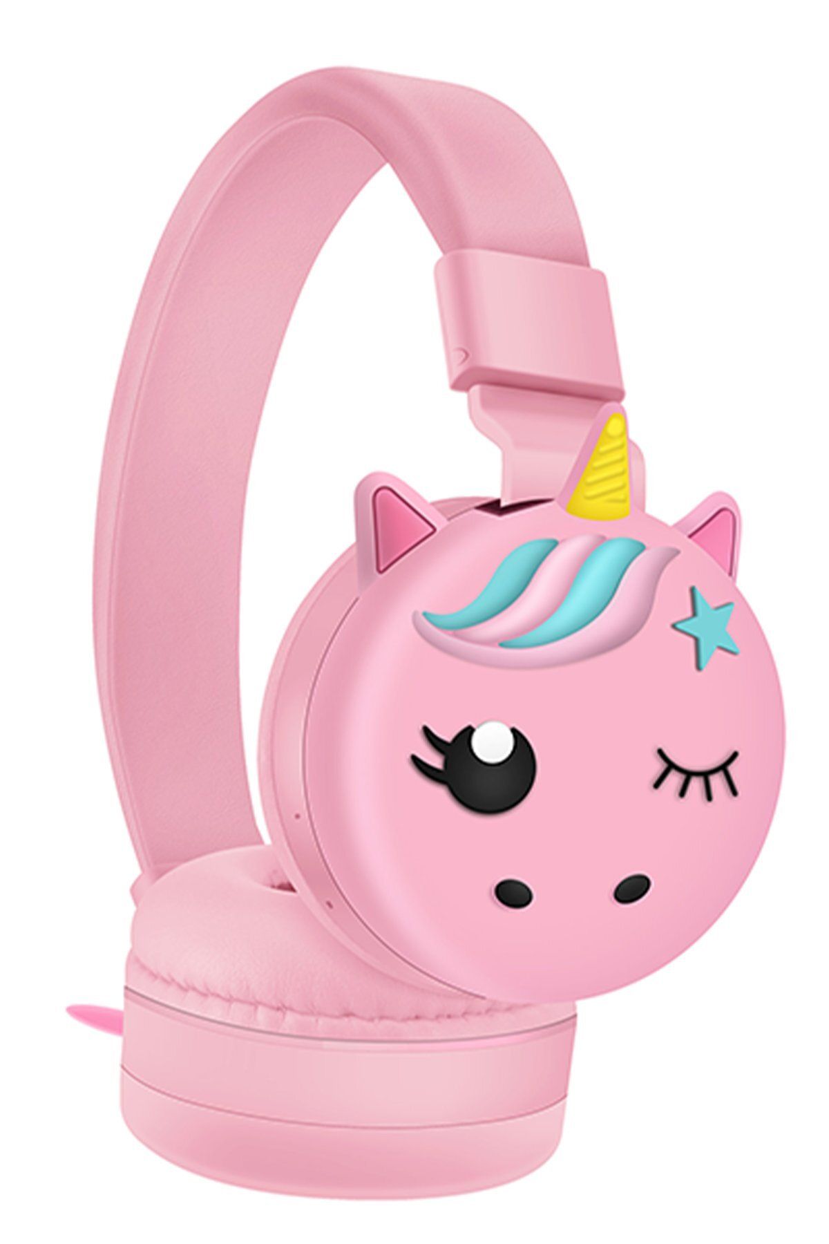 GHK TECH Kablosuz Kafaüstü Kız Çocuk Kulaklığı Ergonomik Premium Kalite Unicorn