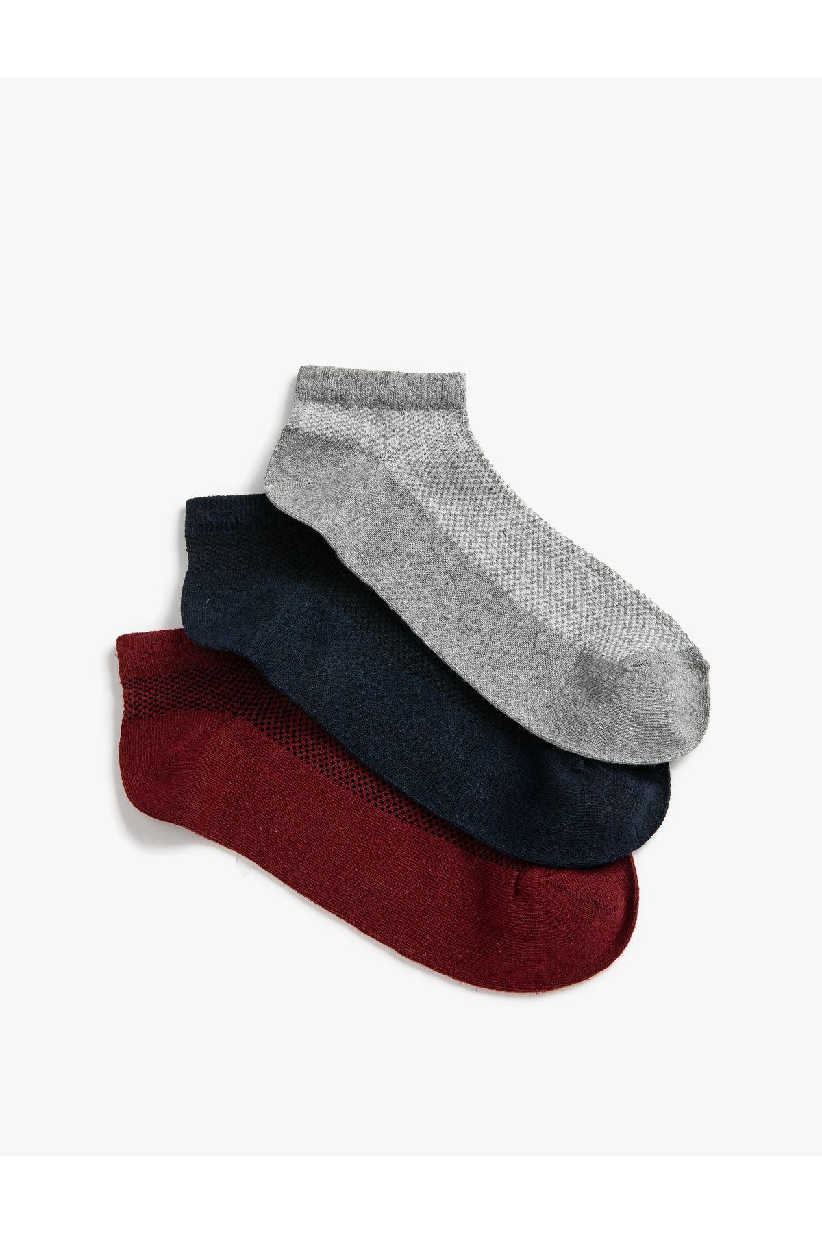 Koton Basic 3'lü Patik Çorap Seti Çok Renkli