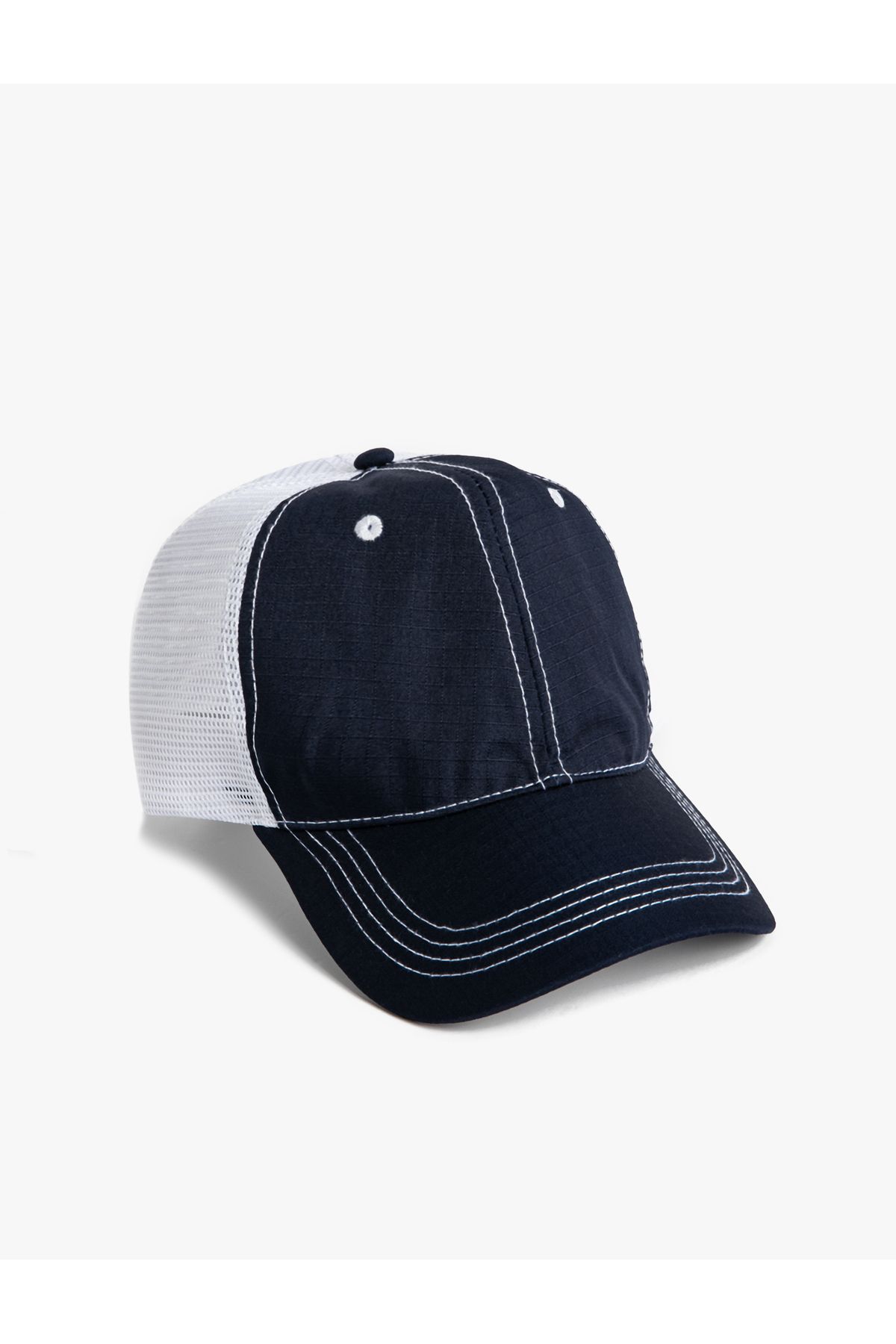 Koton Kep Şapka Arkası Fileli Dikiş Detaylı Renk Bloklu