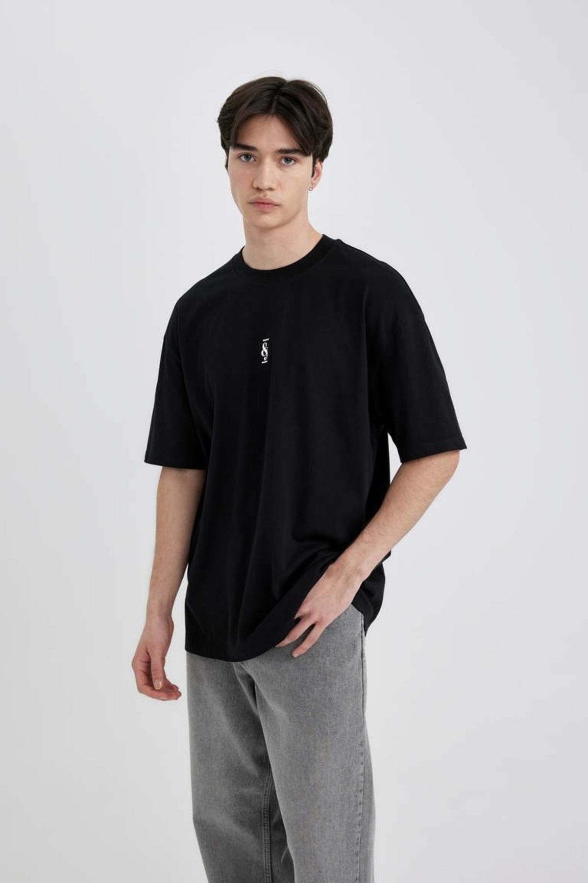 Defacto Erkek T-shirt C2134ax/bk81 Black