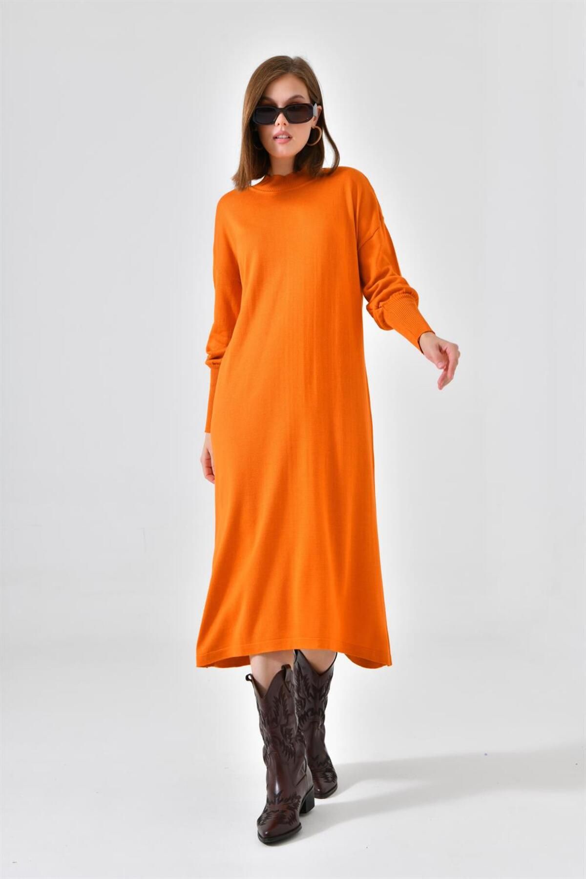 FTZ WOMEN Kadın Düz Basic Tunik Orange 20678