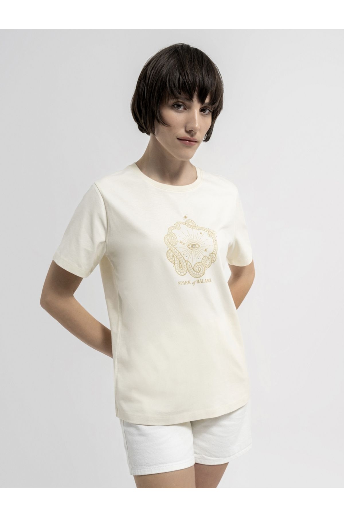 Loft Kadın T-shirt Lf2035714 Ecru