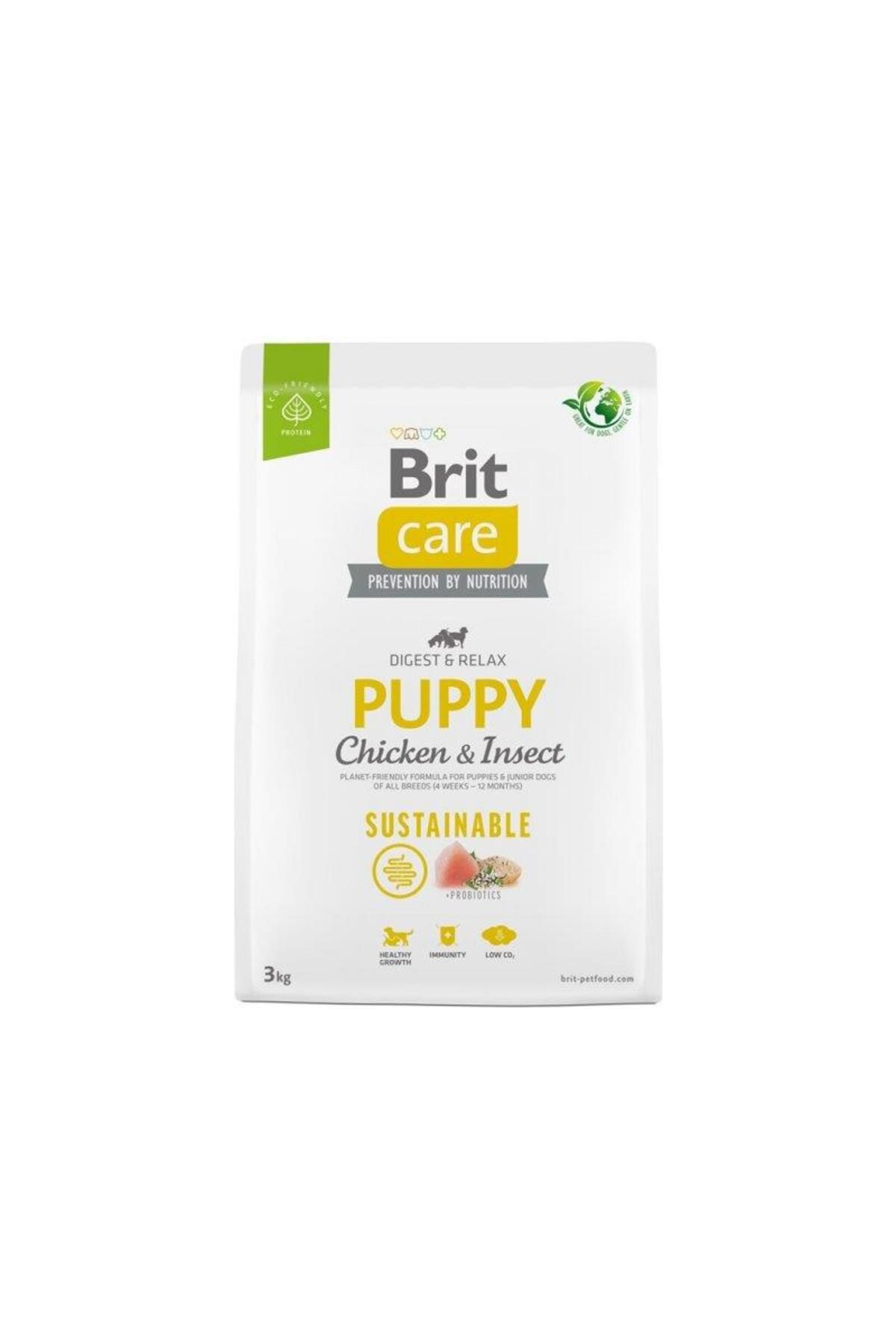 Brit Care Sustainable Tavuklu Ve Pirinçli Larva Proteinli Yavru Köpek Kuru Maması 3 Kg