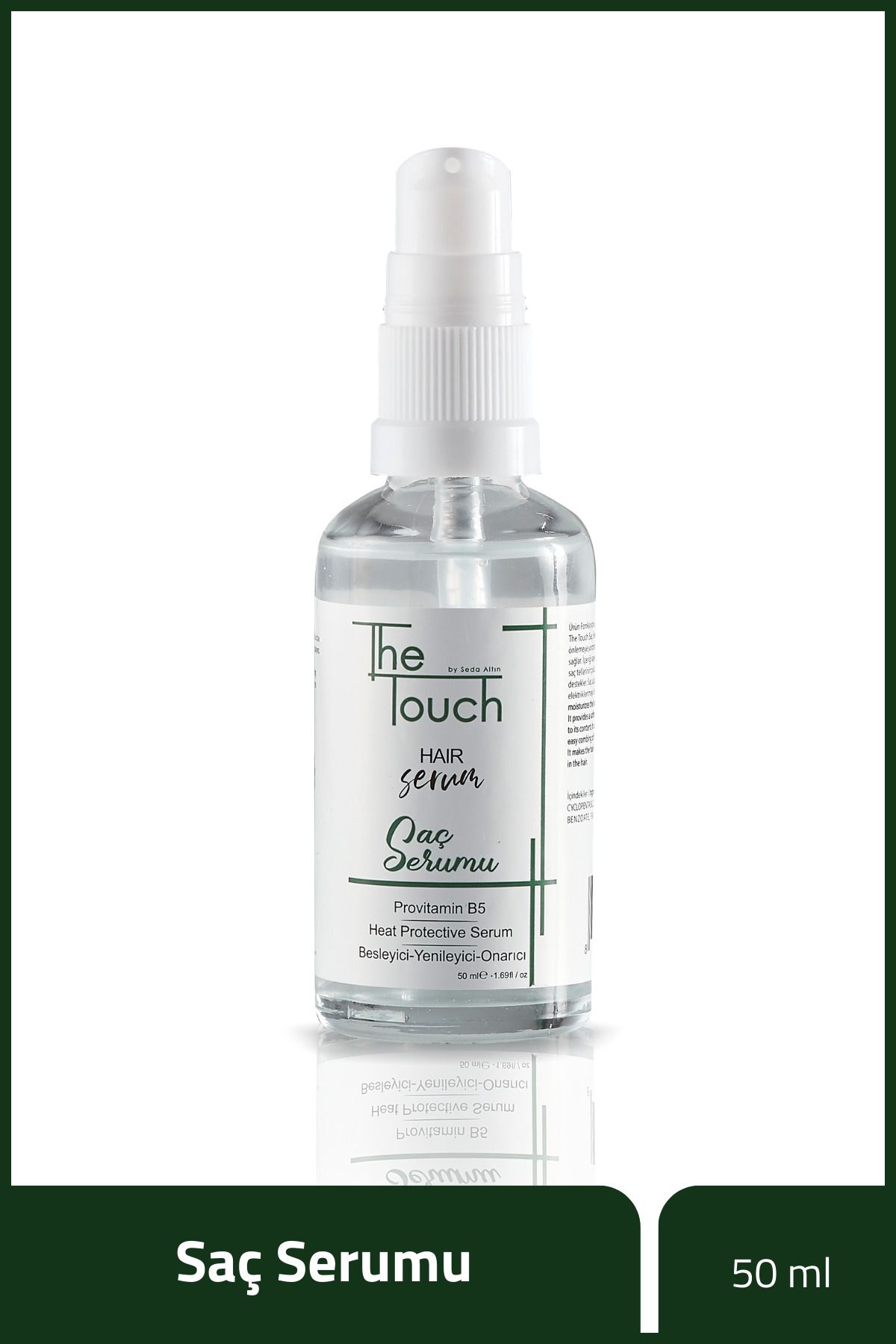 The Touch By Seda Altın Saç Serumu - Hair Serum Provitamin B5, Besleyici - Yenileyici - Onarıcı, Heat Protective Serum 50 M