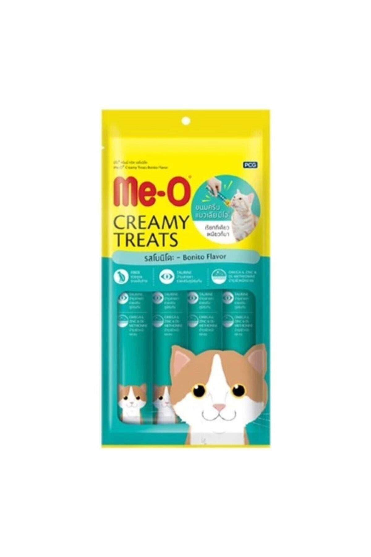 me-o Creamy Treats Palamutlu Tamamlayıcı Kedi Yaş Maması 4x15 gr