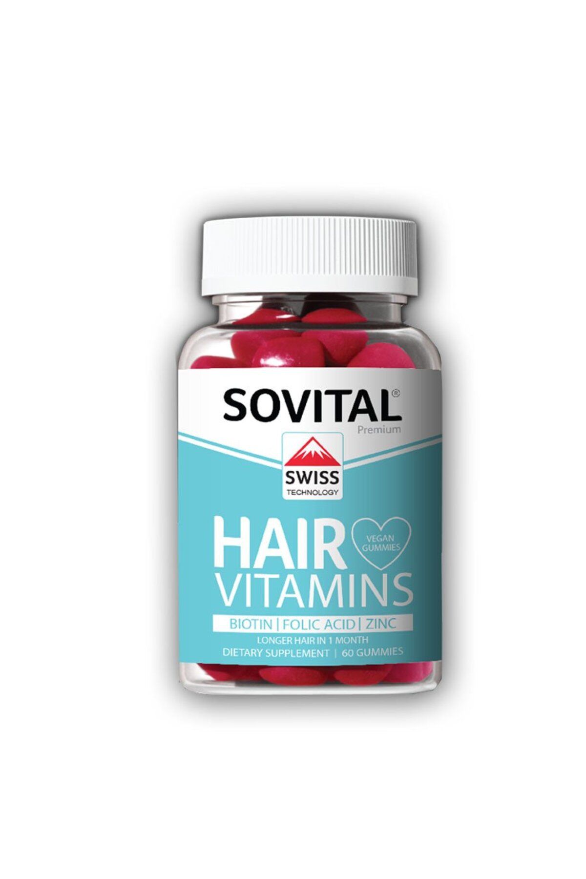 SOVITAL Hair Vegan Gummy Saç Vitamini 60 Lı