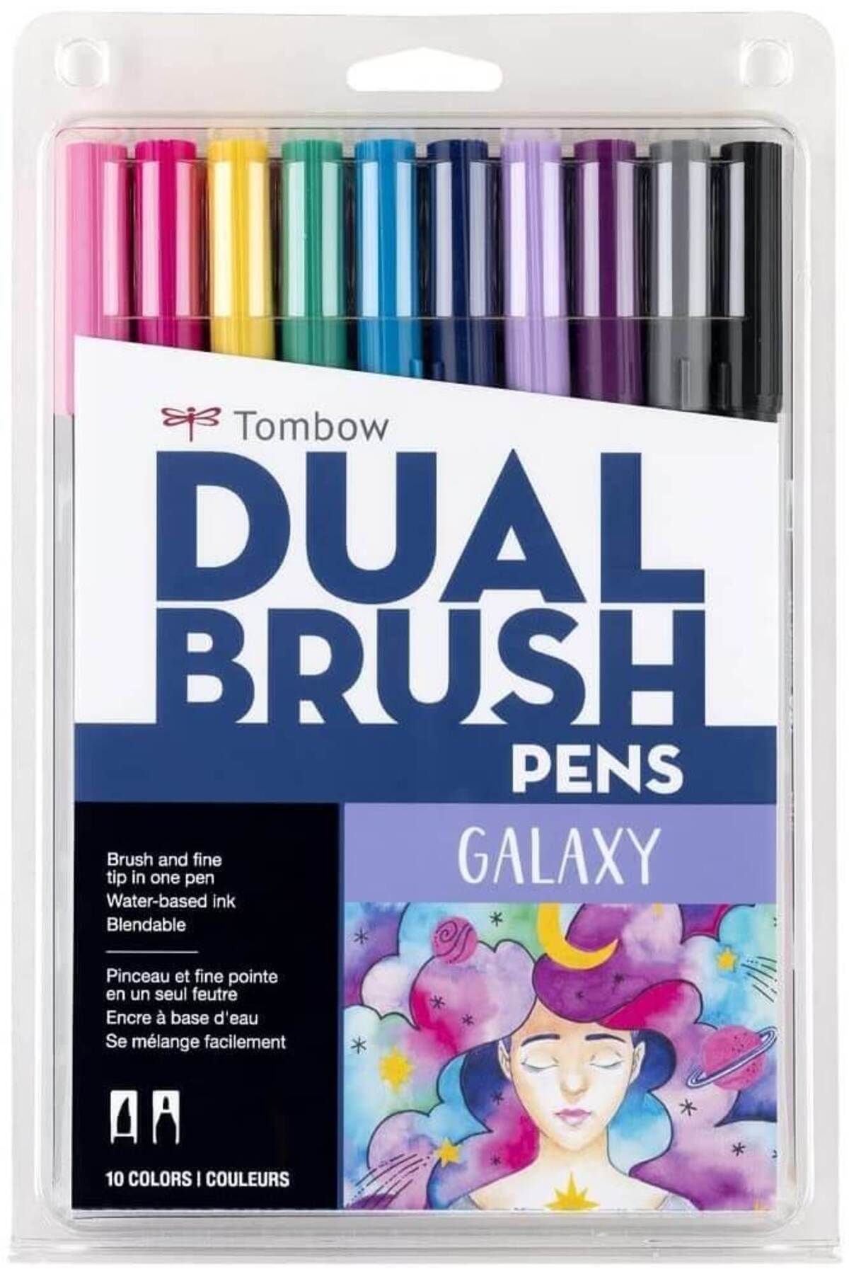 Tombow Abt Dual Brush Pen Grafik Kalemi 10'lu Set - Galaxy