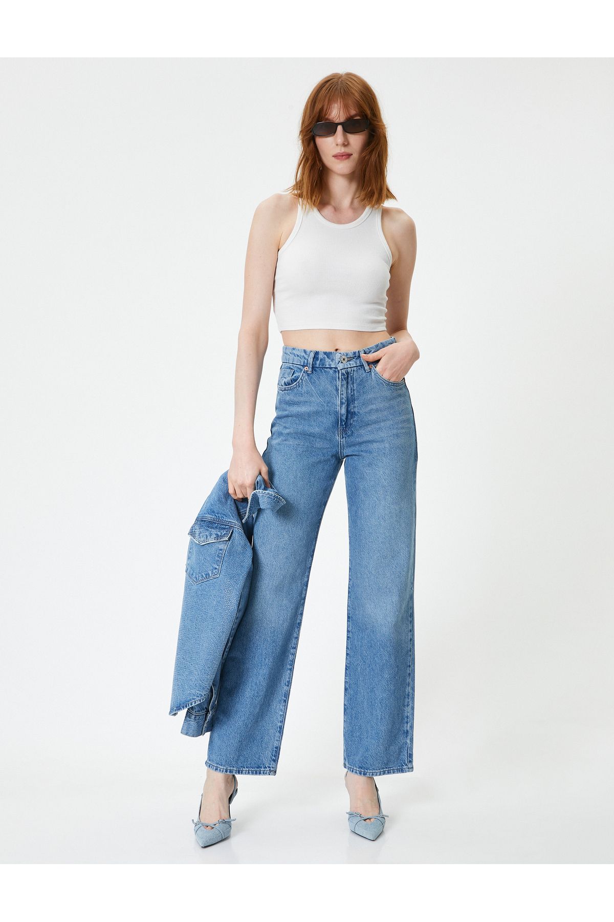 Koton Düz Paça Kot Pantolon Cepli - Nora Longer Straight Jeans