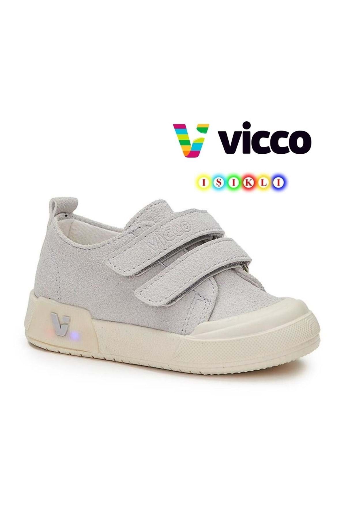 Vicco Mago Işıklı Keten Ortopedik Çocuk Spor Ayakkabı Gri