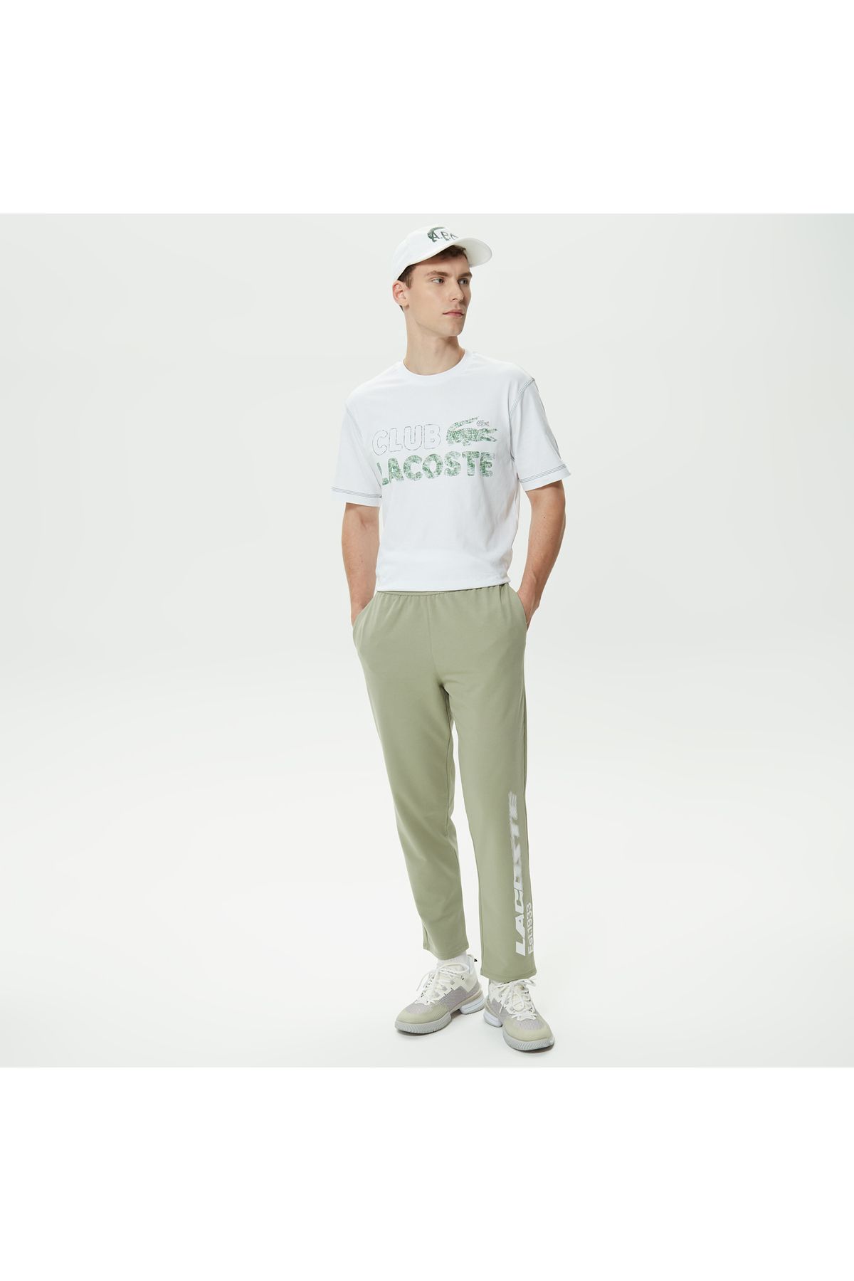 Lacoste Active Regular Fit Erkek Baskılı Yeşil Pijama Altı