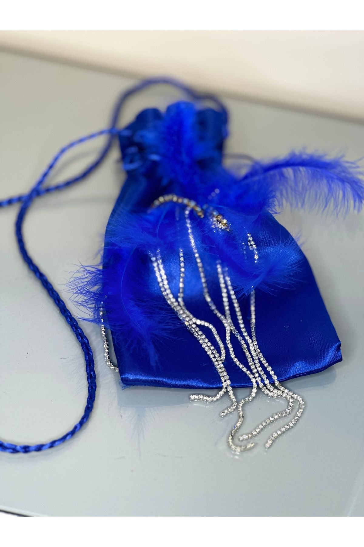 Madame Julia Saks mavi abiye çanta