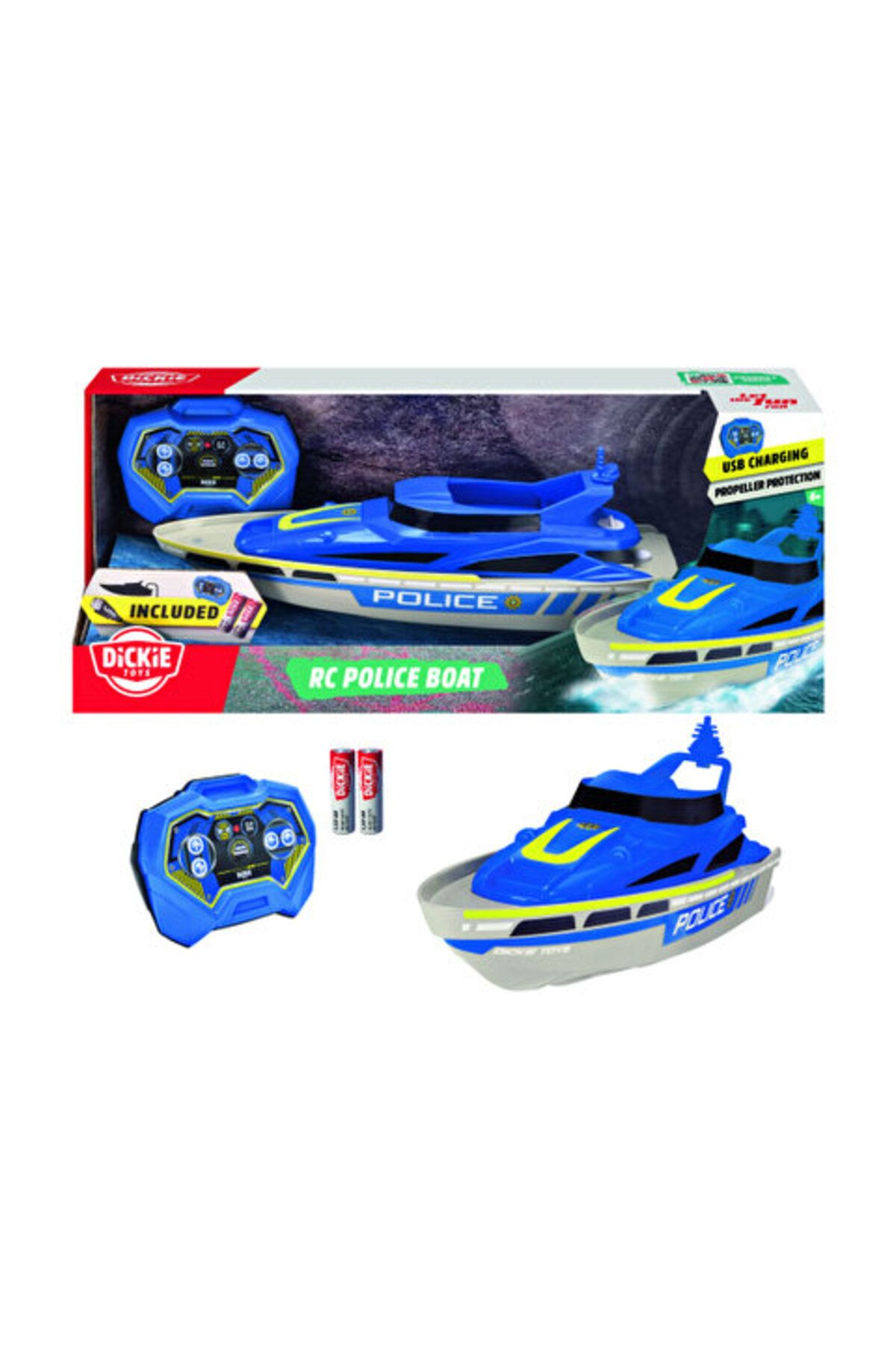 Dickie Toys Rc Police Boat  (  1  ADET  )