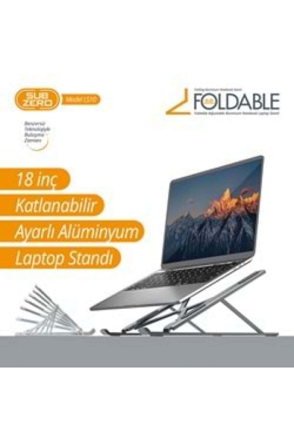 Subzero Macbook Laptop Bilgisayar Standı Notebook Özel Yükseltici Stand Tablet Tutucu Ayarlı Metal Airstorr