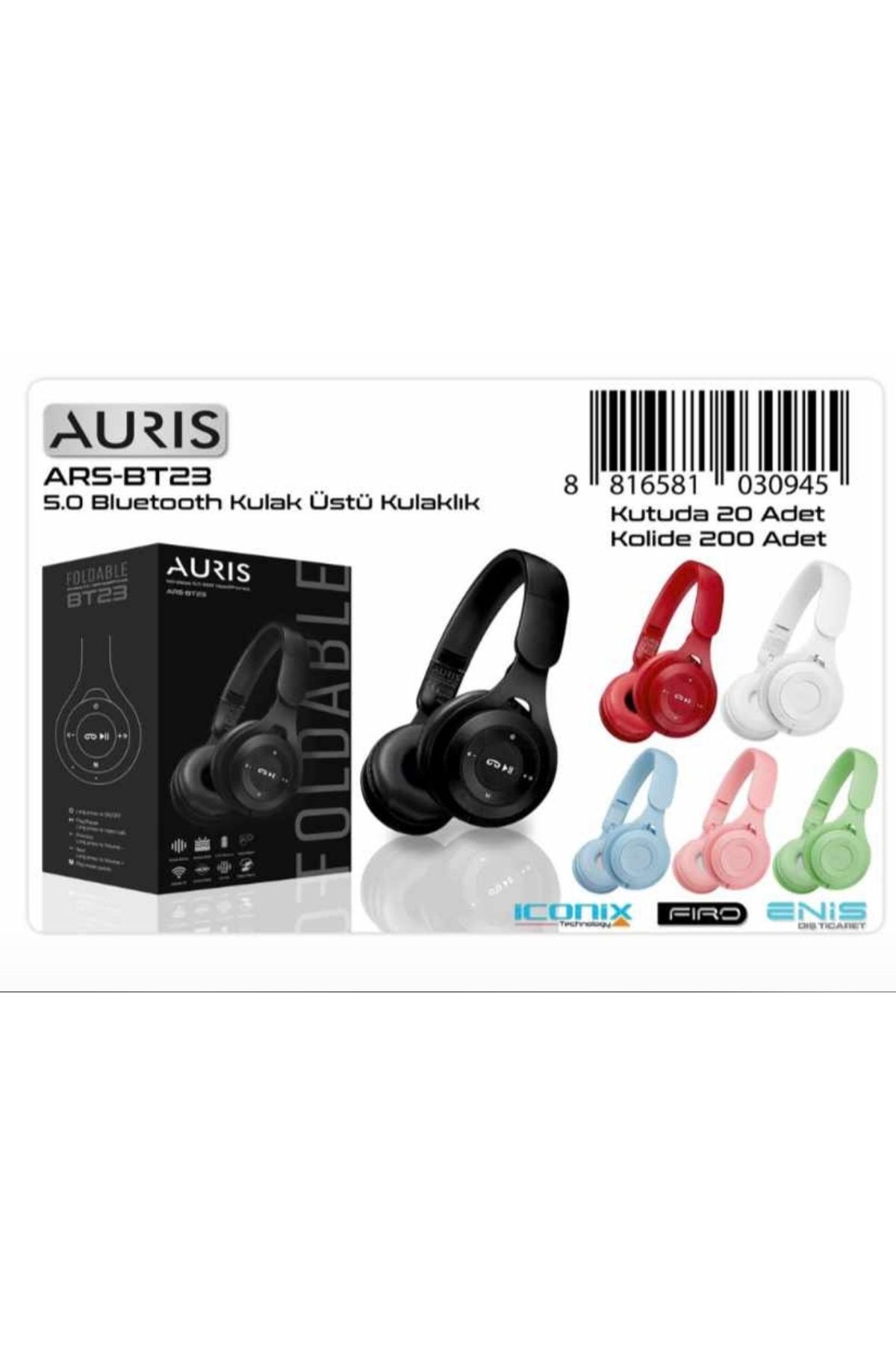 Auris AURİS 5.0 Bluetooth kulak üstü kulaklık