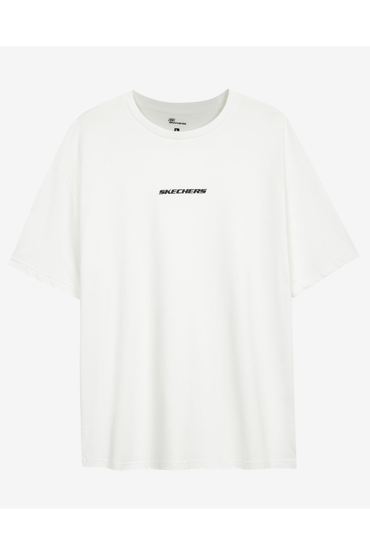 Skechers M Graphic Tee Oversize T-shirt Erkek Beyaz Tshirt S232404-100