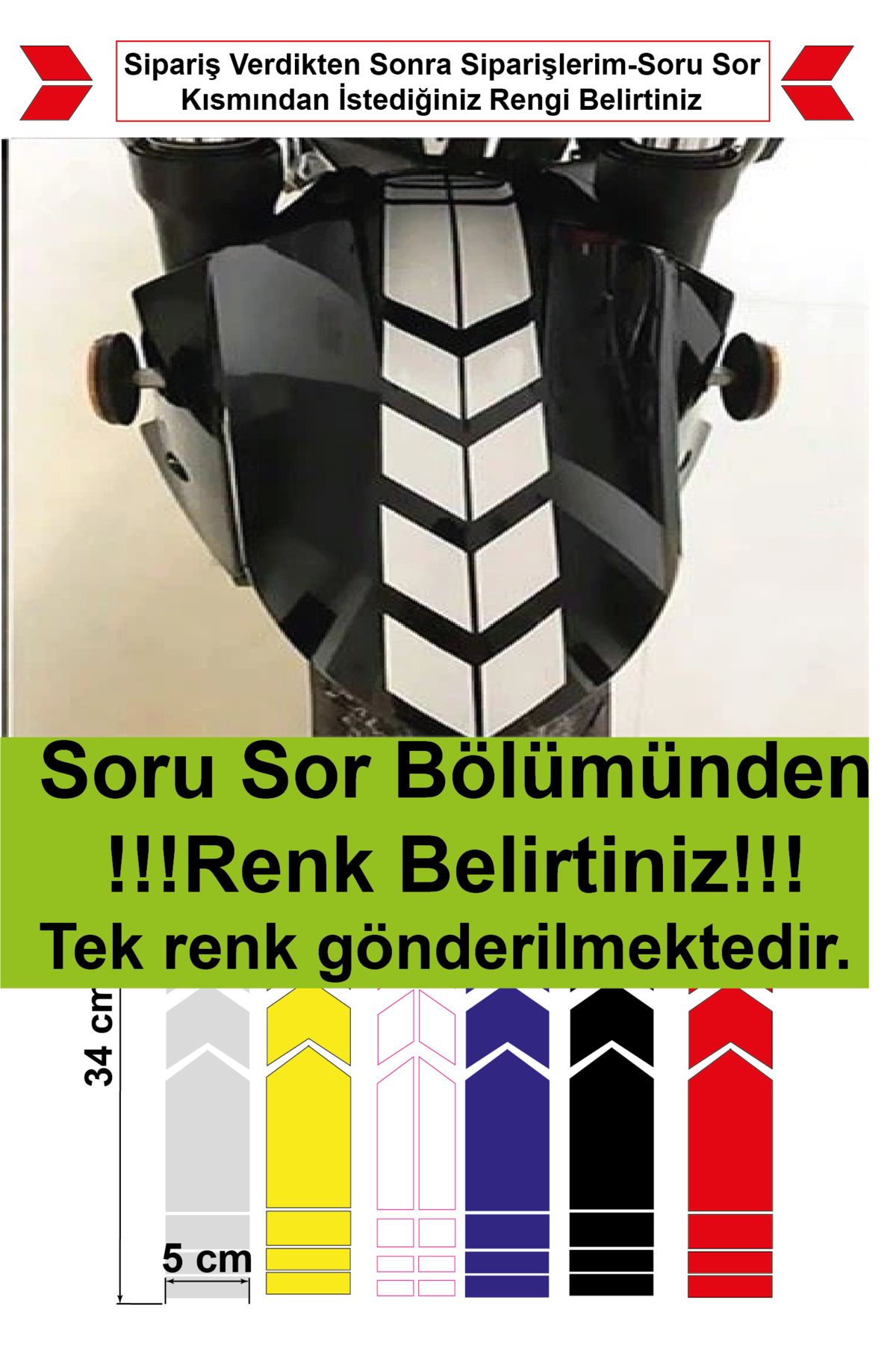 Ayza Tasarım Motosiklet Çamurluk Sticker (SORU SOR KISMINDAN RENK BELİRTİNİZ)