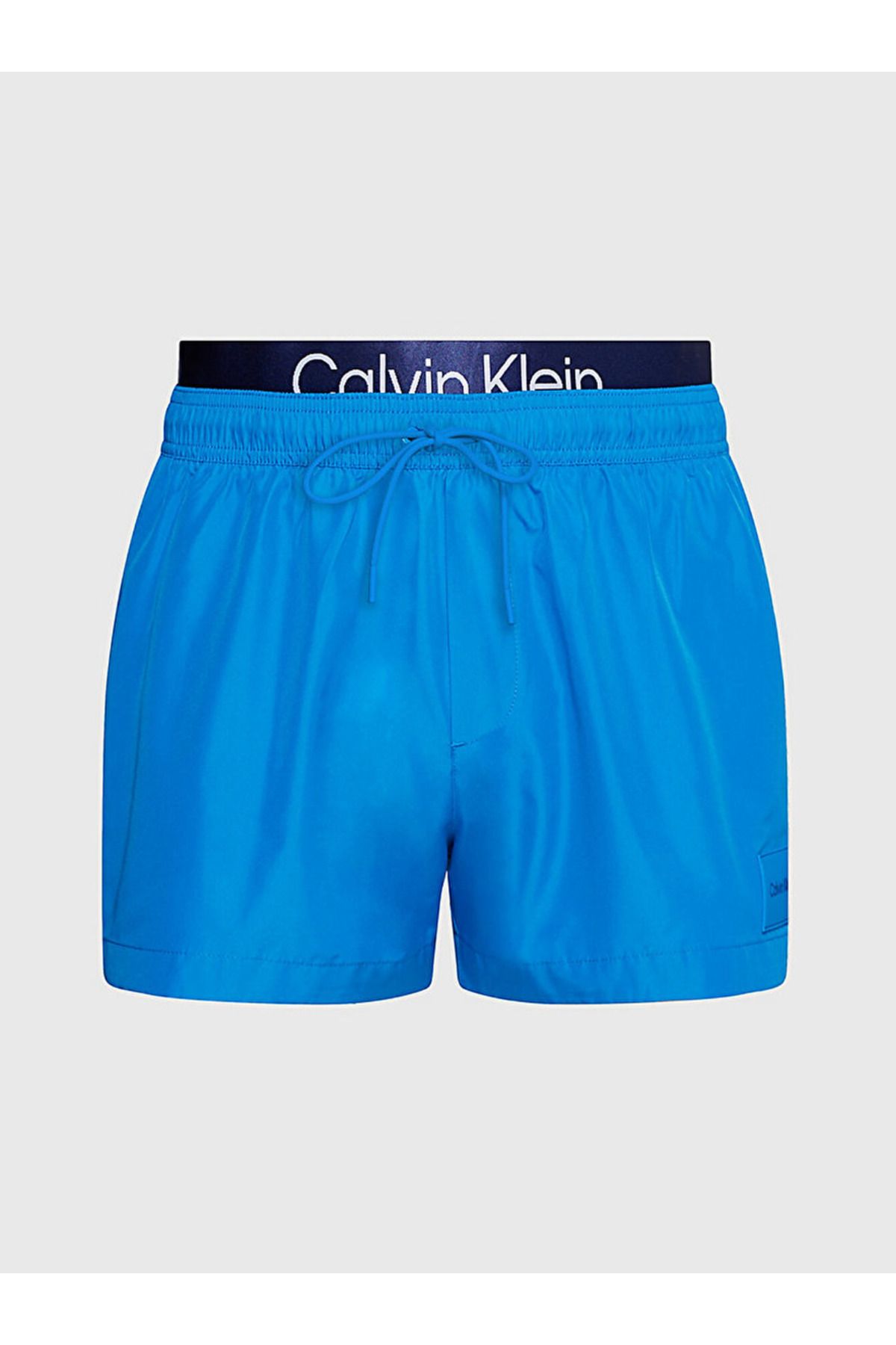 Calvin Klein Double Waistband Swim Shorts - CK Steel