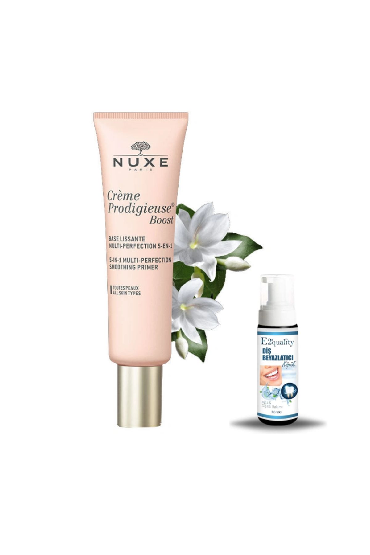 Nuxe Creme Prodigieuse Boost 5-in-1 Multi-Perfection Smoothing Primer 30 ml +Diş Beyazlatıcı Köpük Hediye
