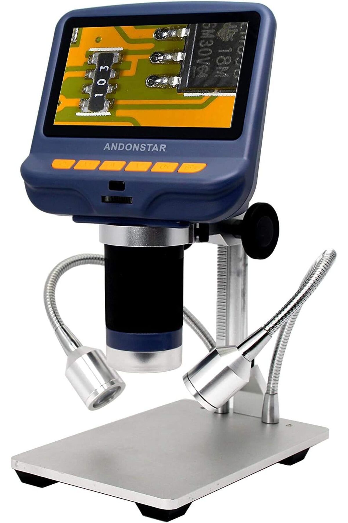 Andonstar Dijital Mikroskop - 220X Büyütme, HD Görüntüleme Ekranı ve UV Filtreli Lens