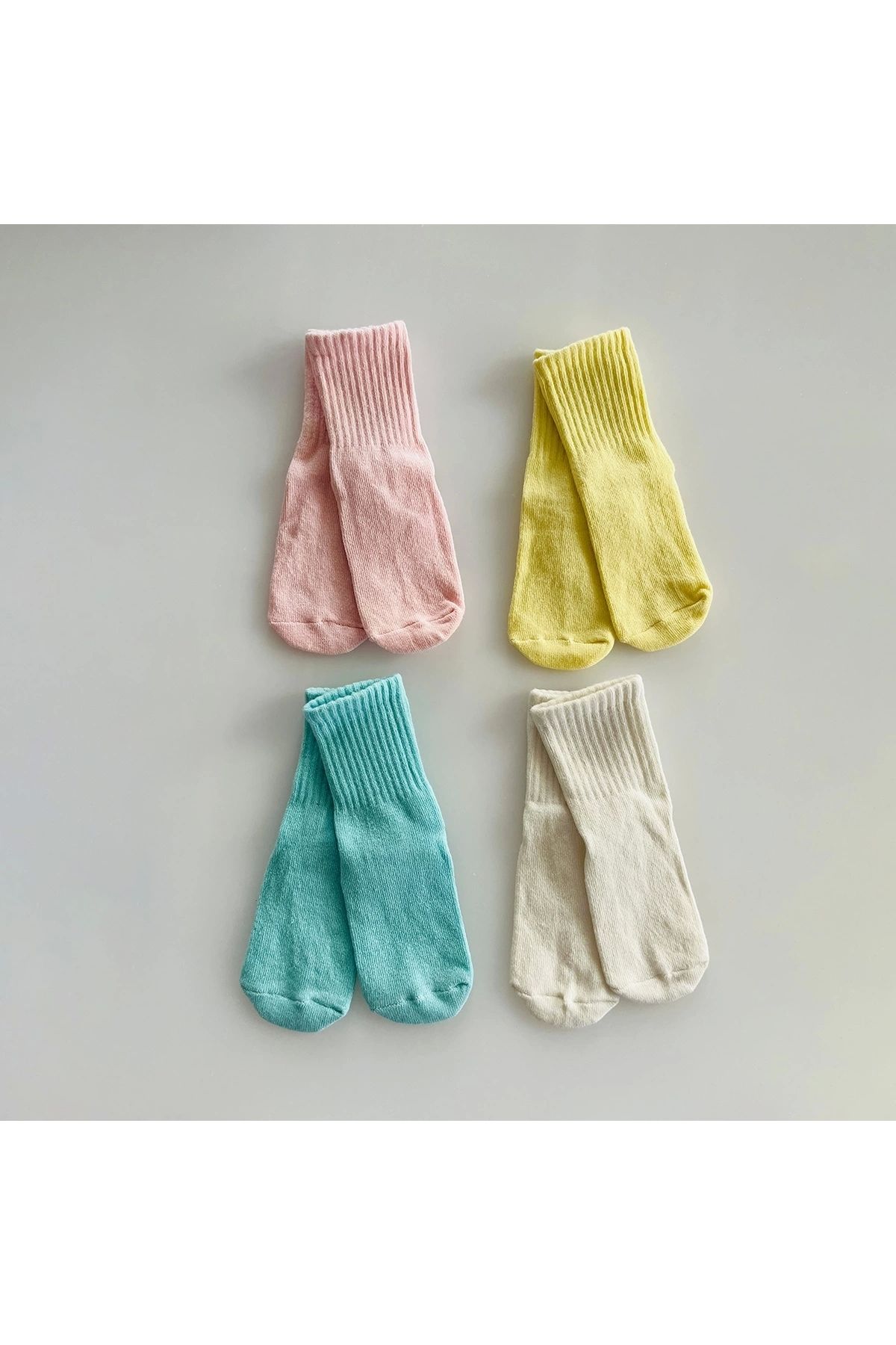 Kukita 4'lü Bebek Çocuk Candy Kaydırmaz Tabanlı Çorap
